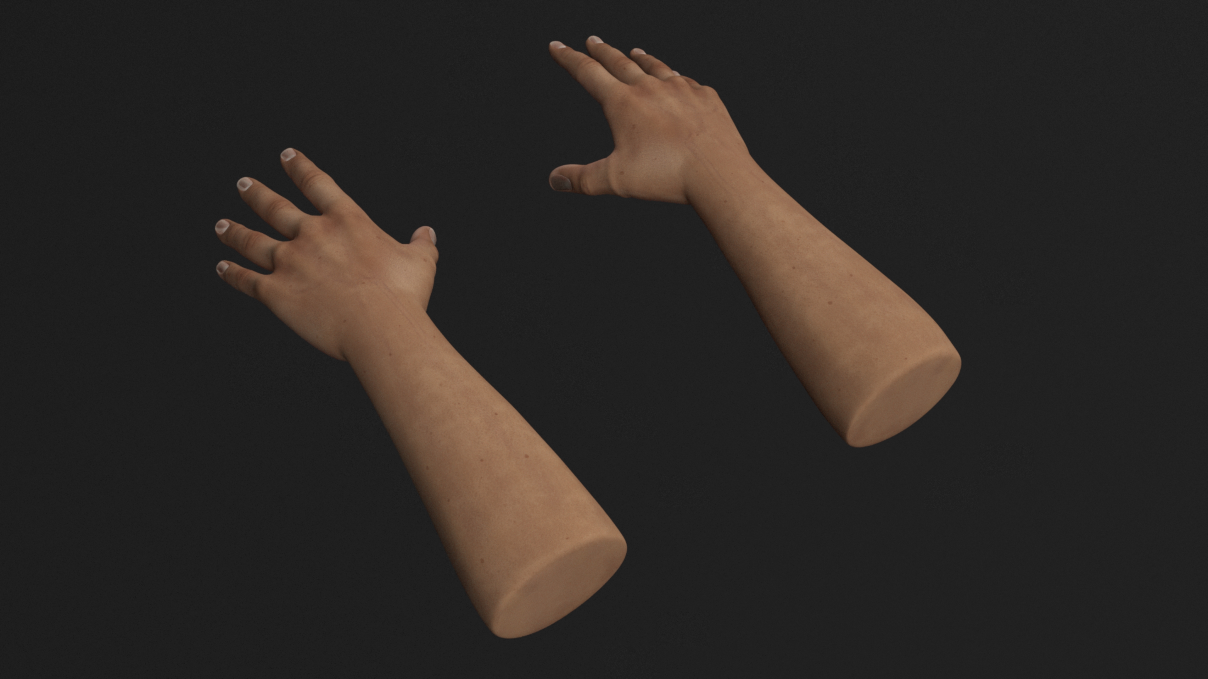 3D model White Man Hands Base Pose