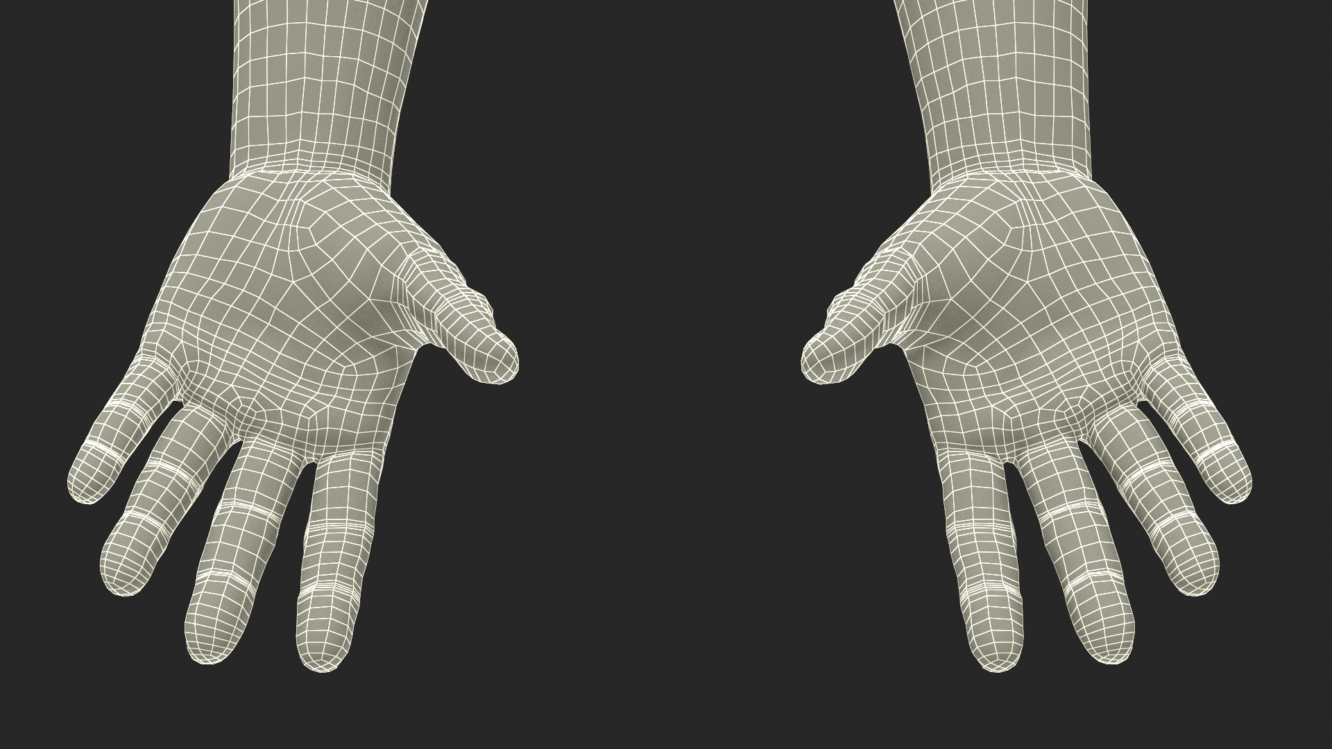 3D model White Man Hands Base Pose