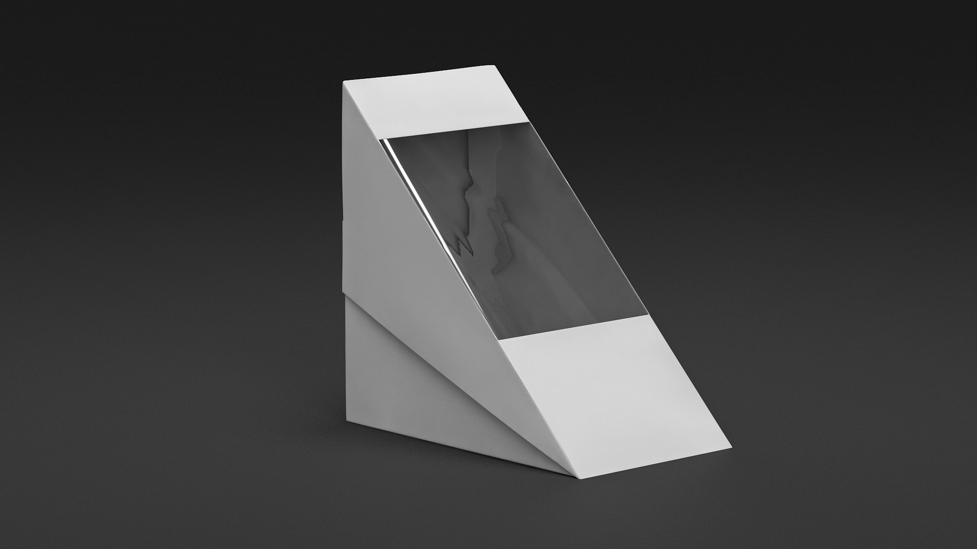 3D Paper White Medium Sandwich Box