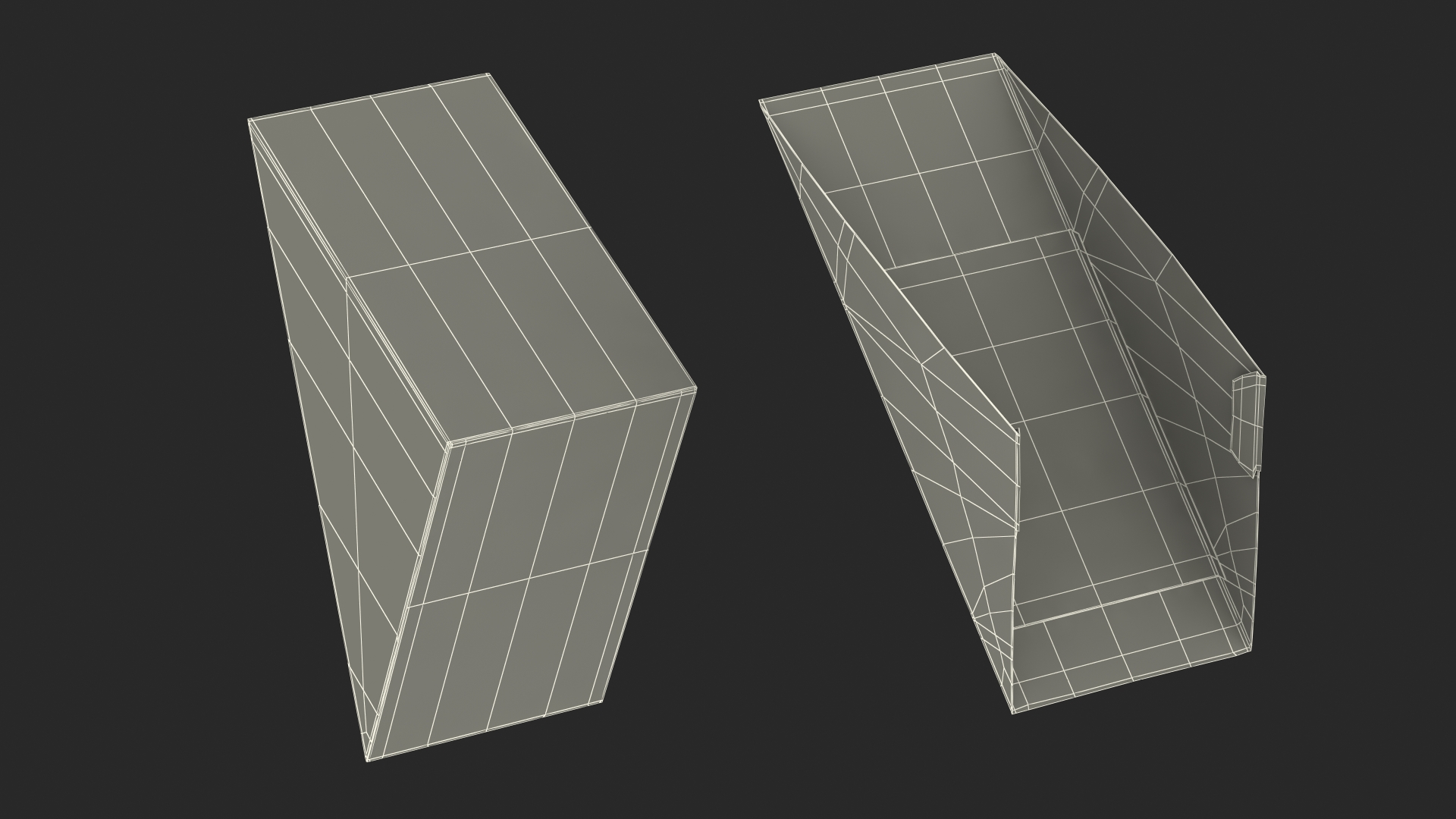 3D Paper White Medium Sandwich Box