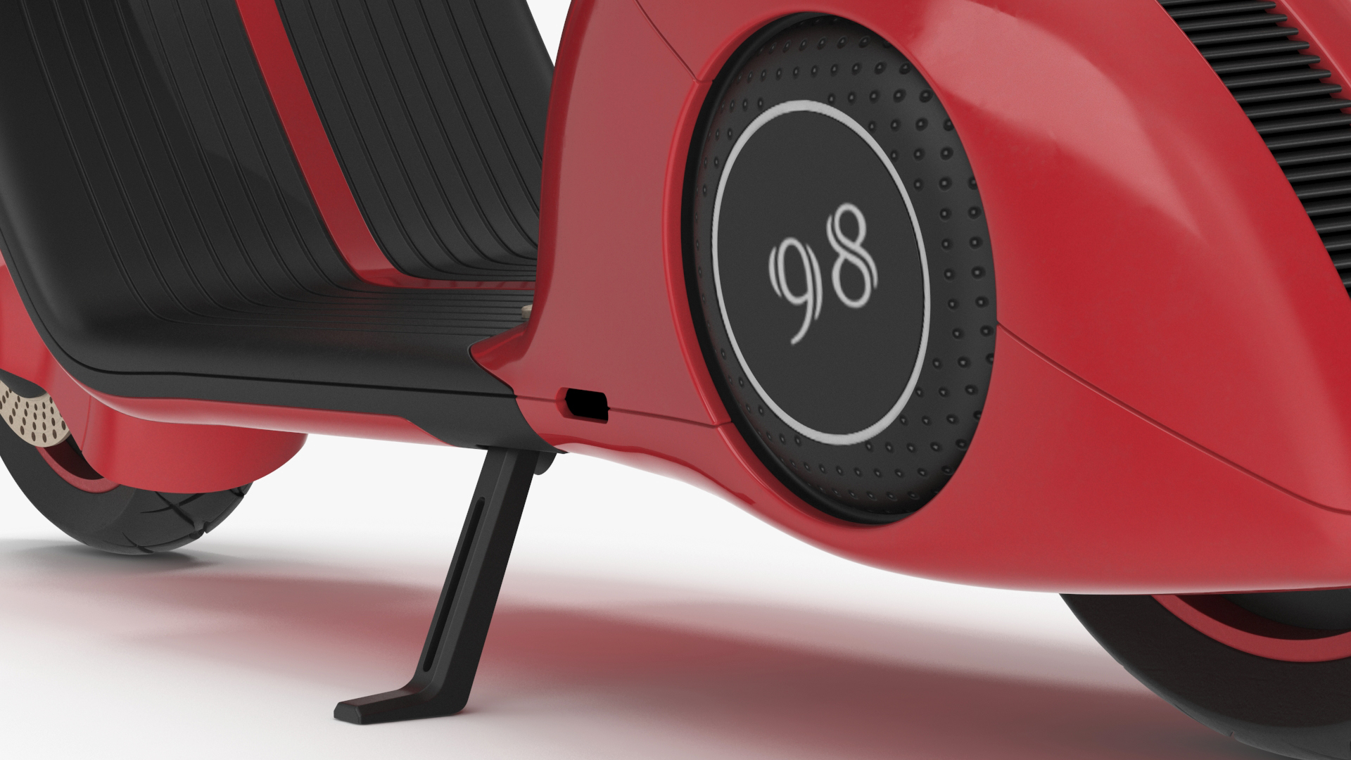 3D model Designer Electric Scooter Vespa 98 Red Rigged