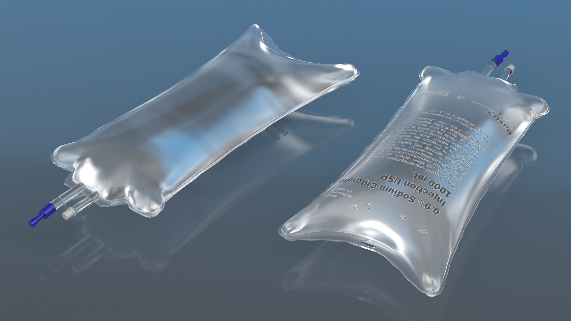 Baxter Sodium Chloride IV Bag 1L Game Ready, view 3