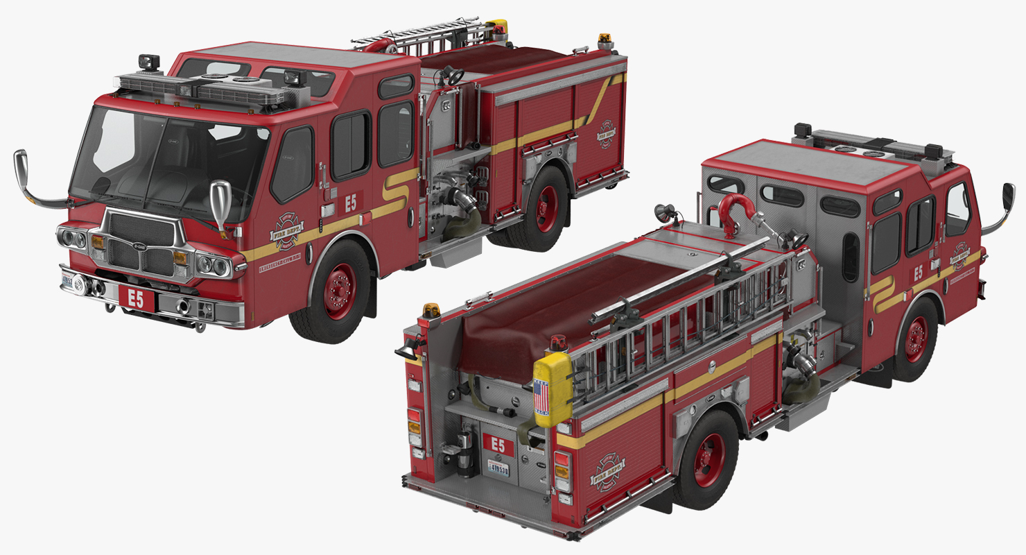Fire Apparatus E One Quest Seattle 3D model