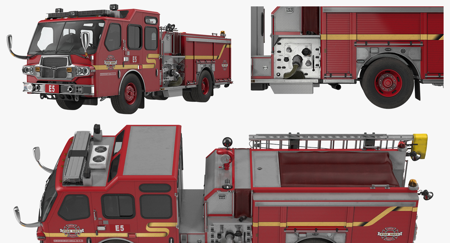 Fire Apparatus E One Quest Seattle 3D model