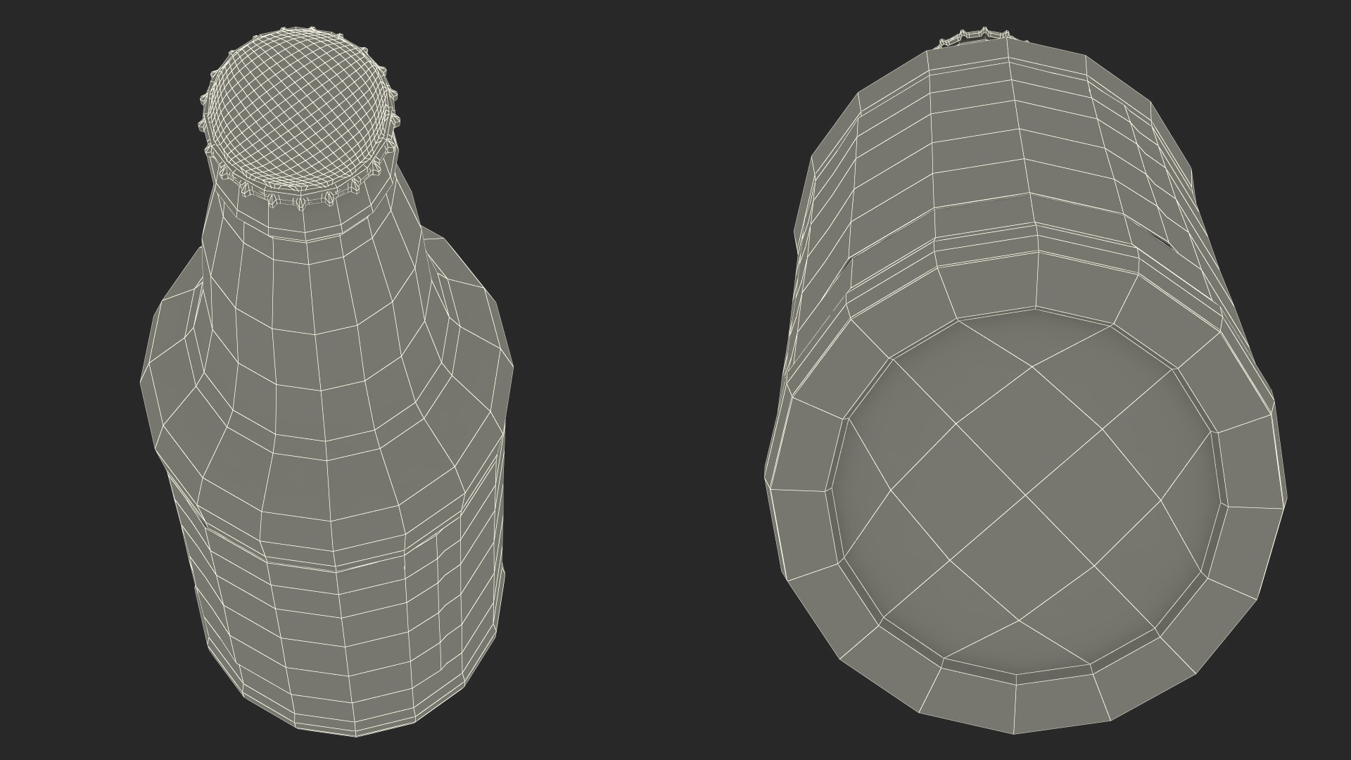 Glass Beer Bottle with Blank Label 3D model