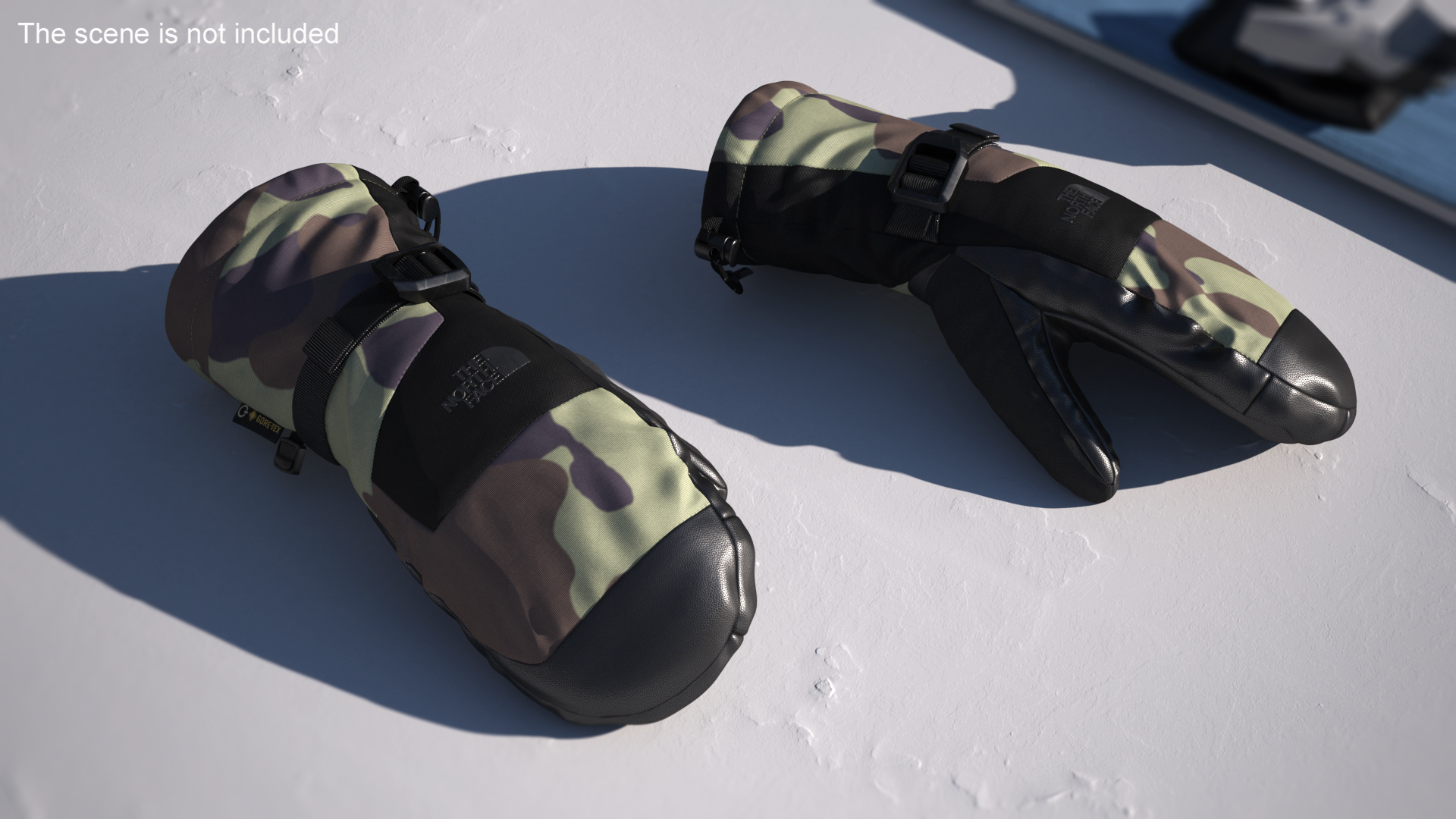 3D The North Face Mens Montana Snow Mitten Gloves Camo