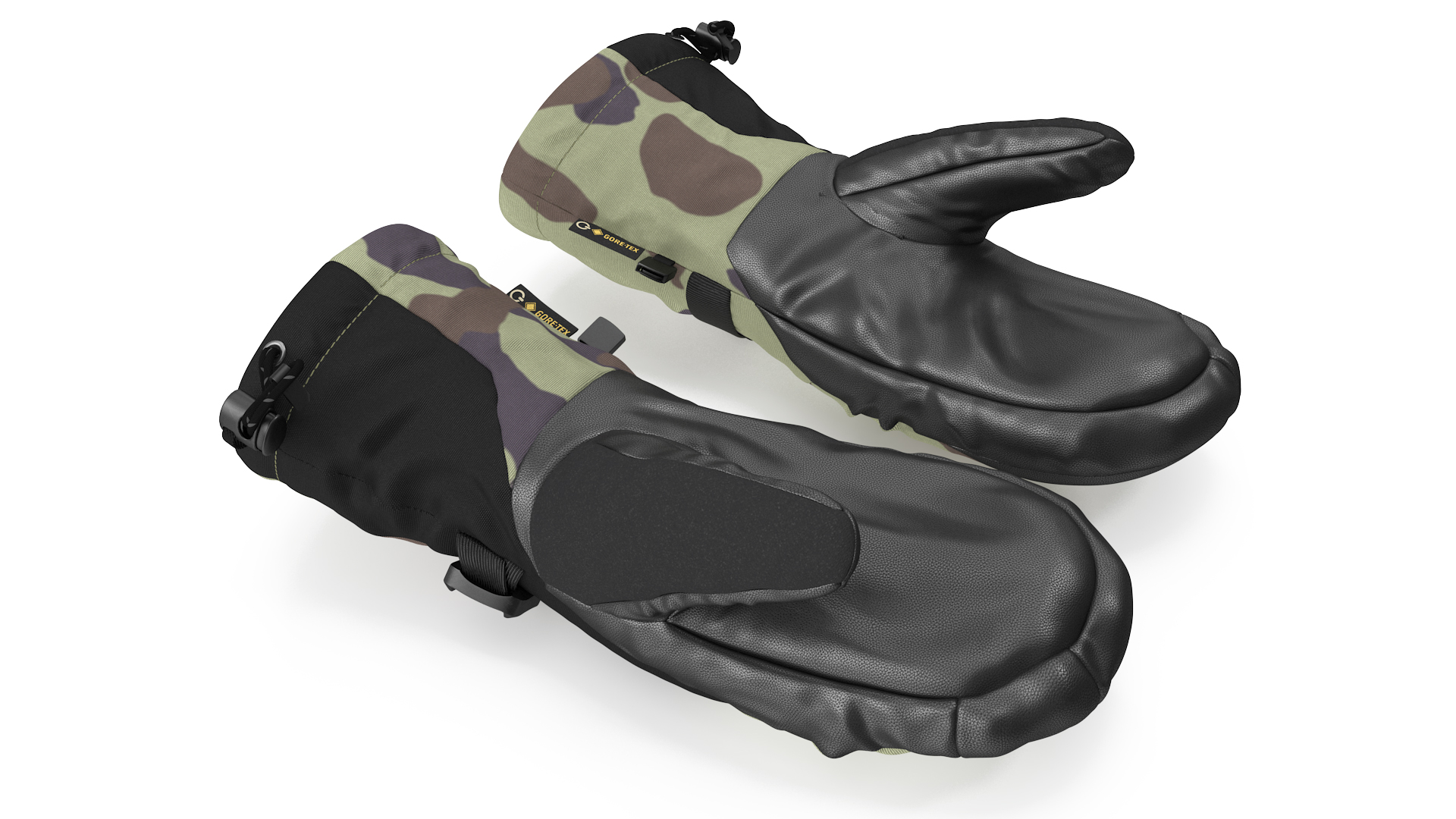 3D The North Face Mens Montana Snow Mitten Gloves Camo