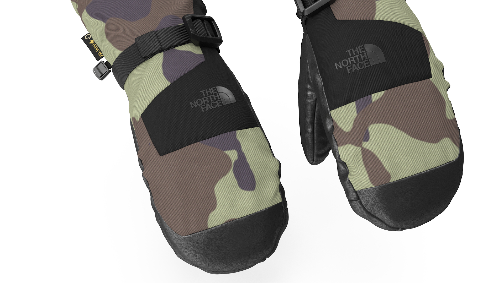 3D The North Face Mens Montana Snow Mitten Gloves Camo
