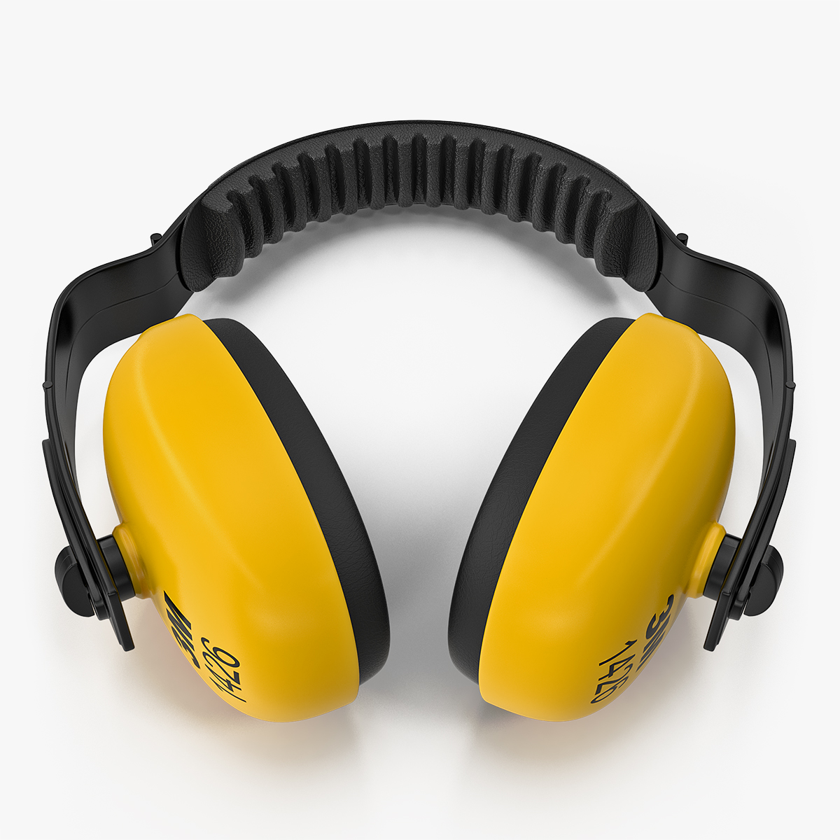 Yellow Working Protective Headphones, view 3