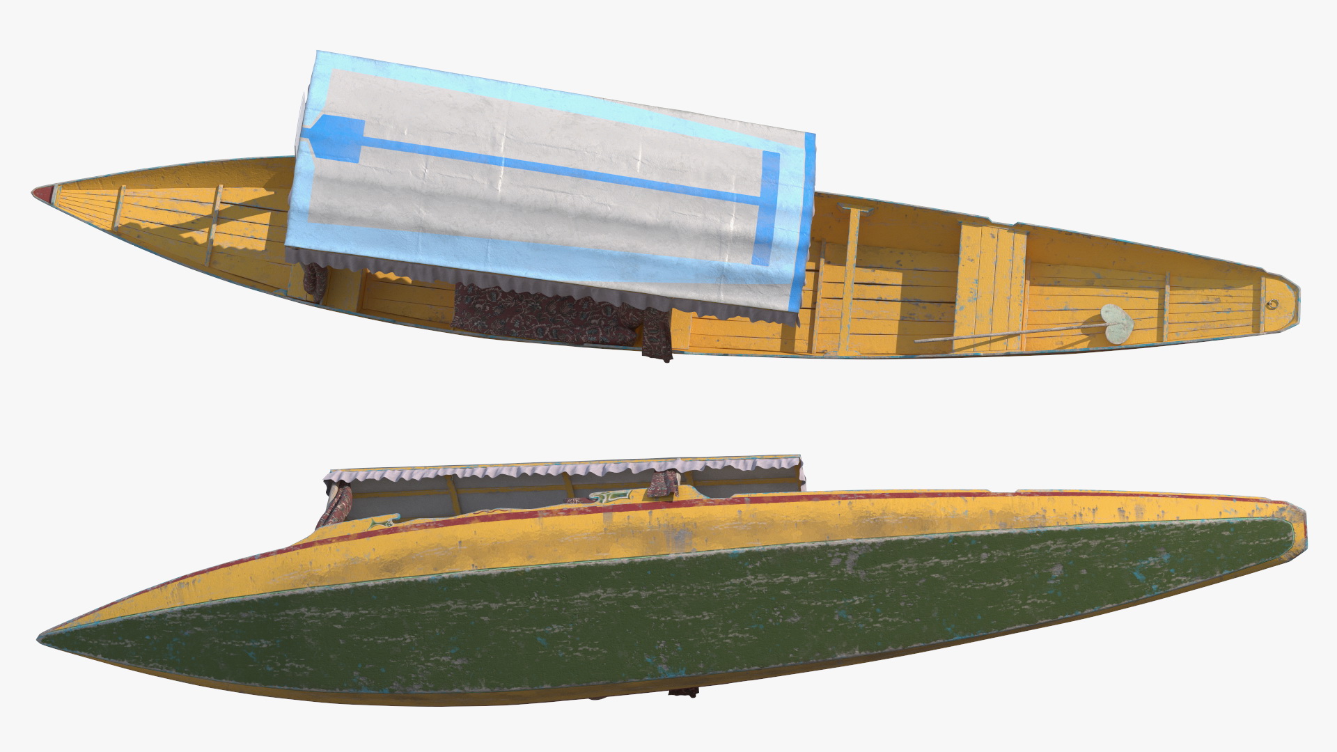 3D Shikara Yellow Old model