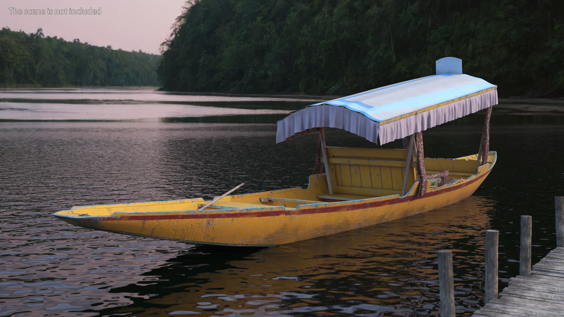 3D Shikara Yellow Old model
