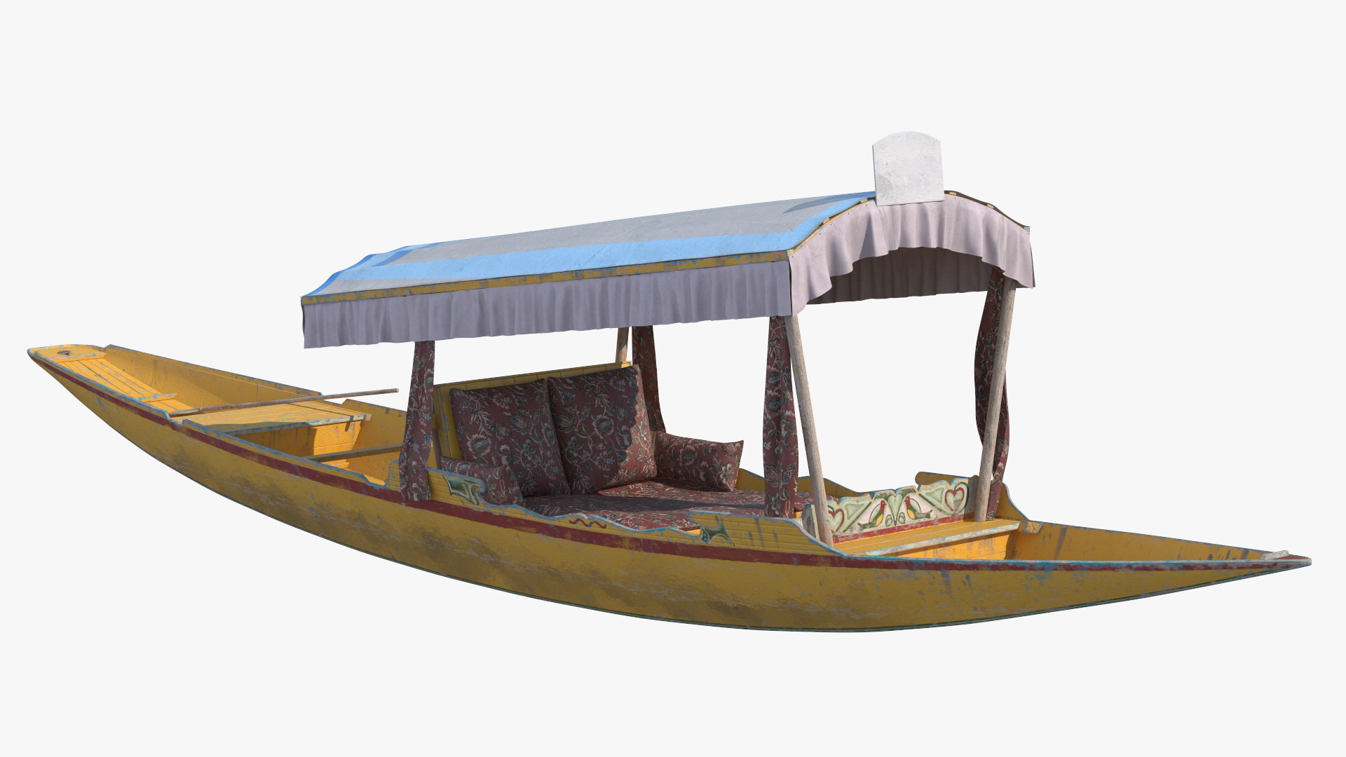 3D Shikara Yellow Old model