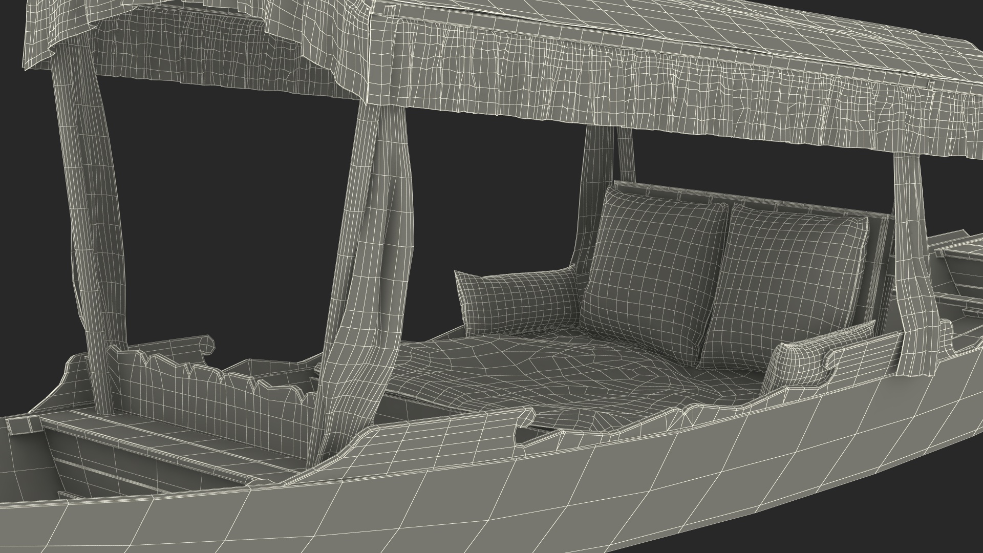 3D Shikara Yellow Old model