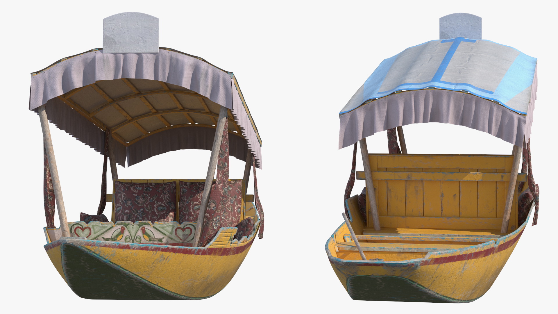 3D Shikara Yellow Old model