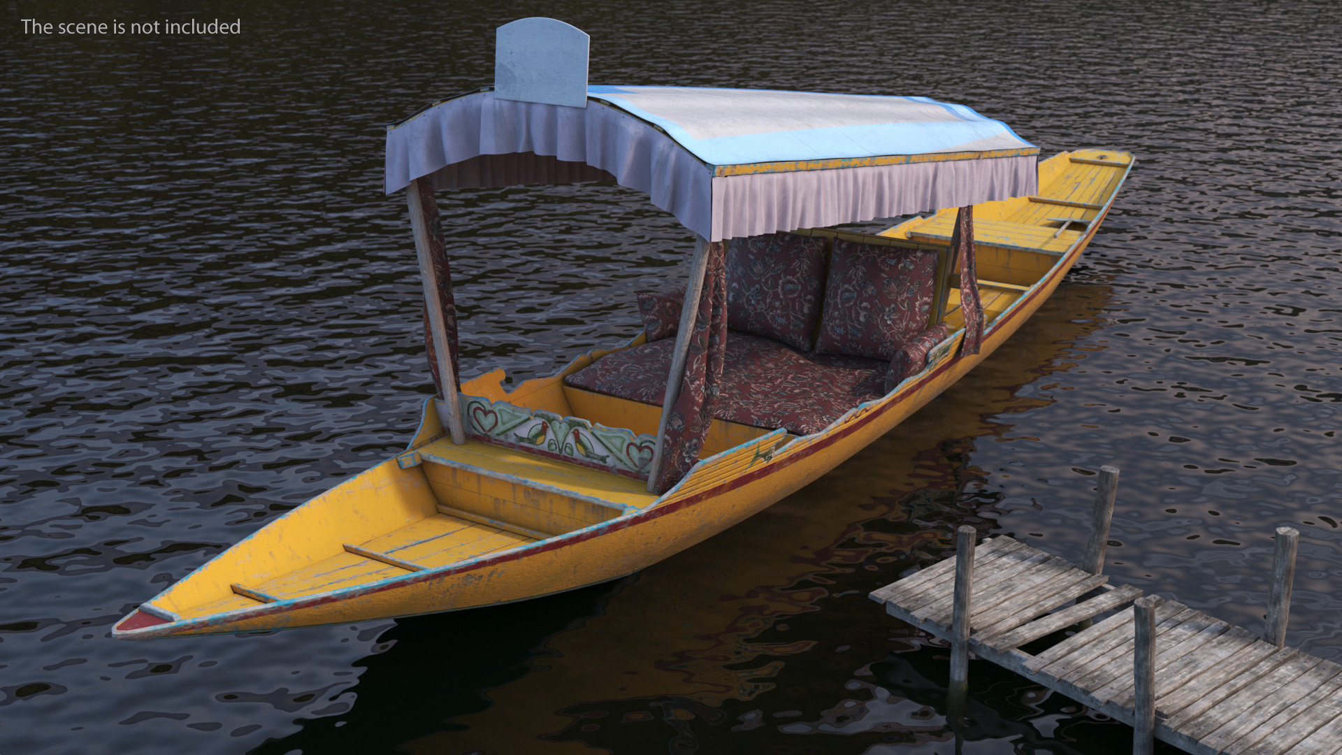 3D Shikara Yellow Old model