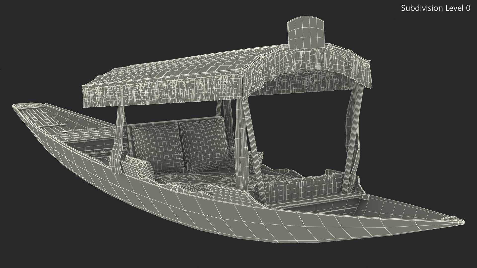 3D Shikara Yellow Old model