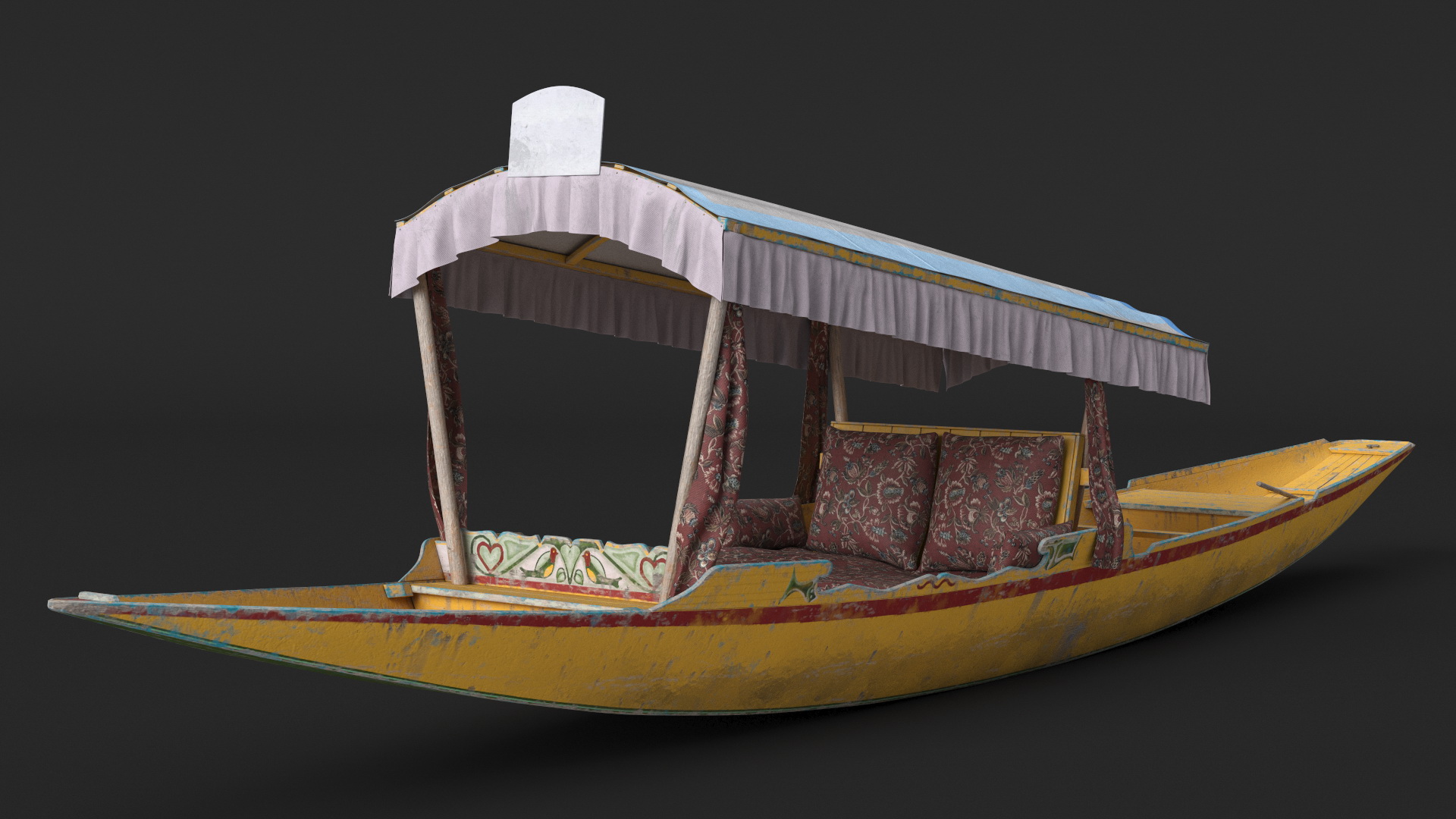3D Shikara Yellow Old model