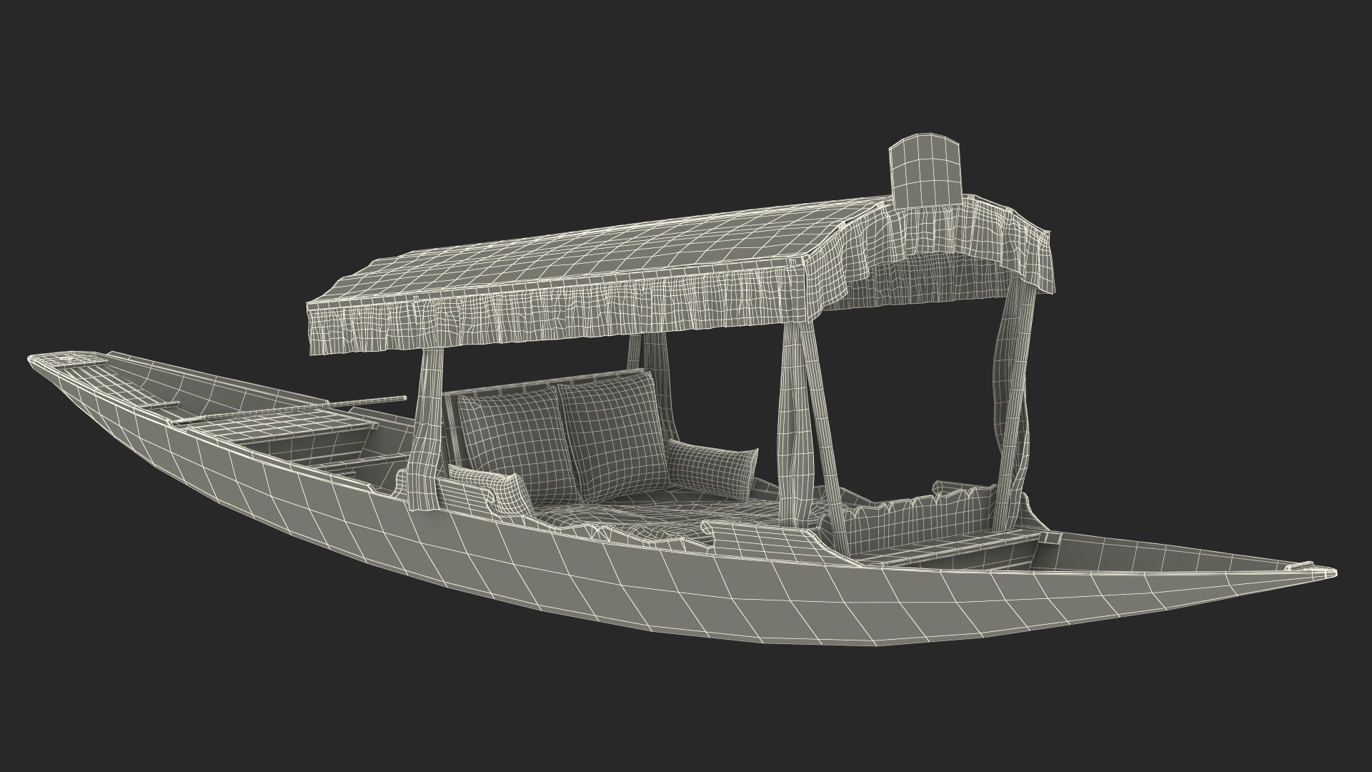 3D Shikara Yellow Old model