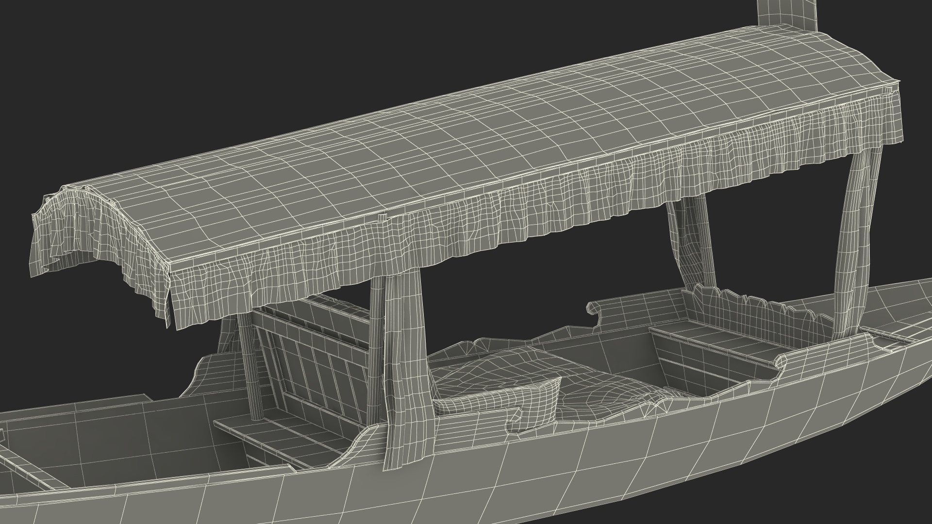 3D Shikara Yellow Old model