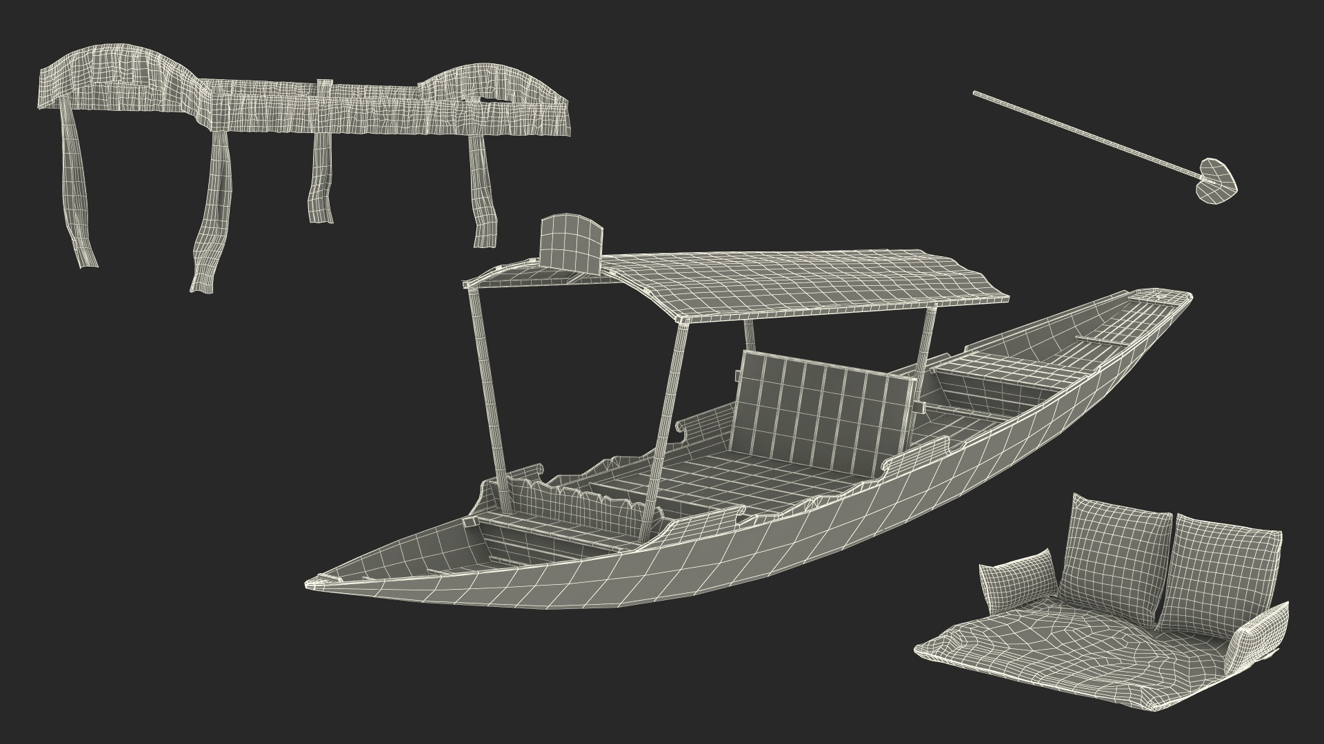 3D Shikara Yellow Old model