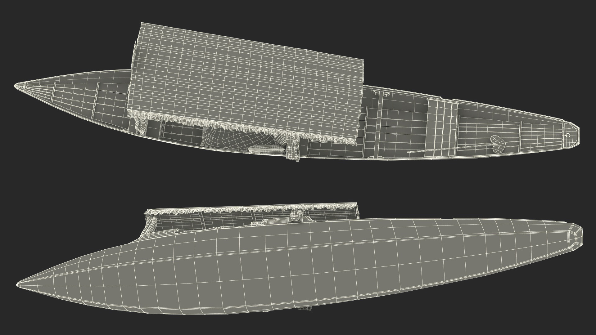 3D Shikara Yellow Old model
