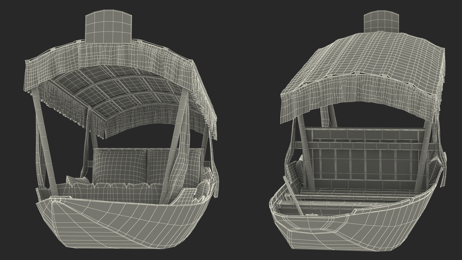 3D Shikara Yellow Old model