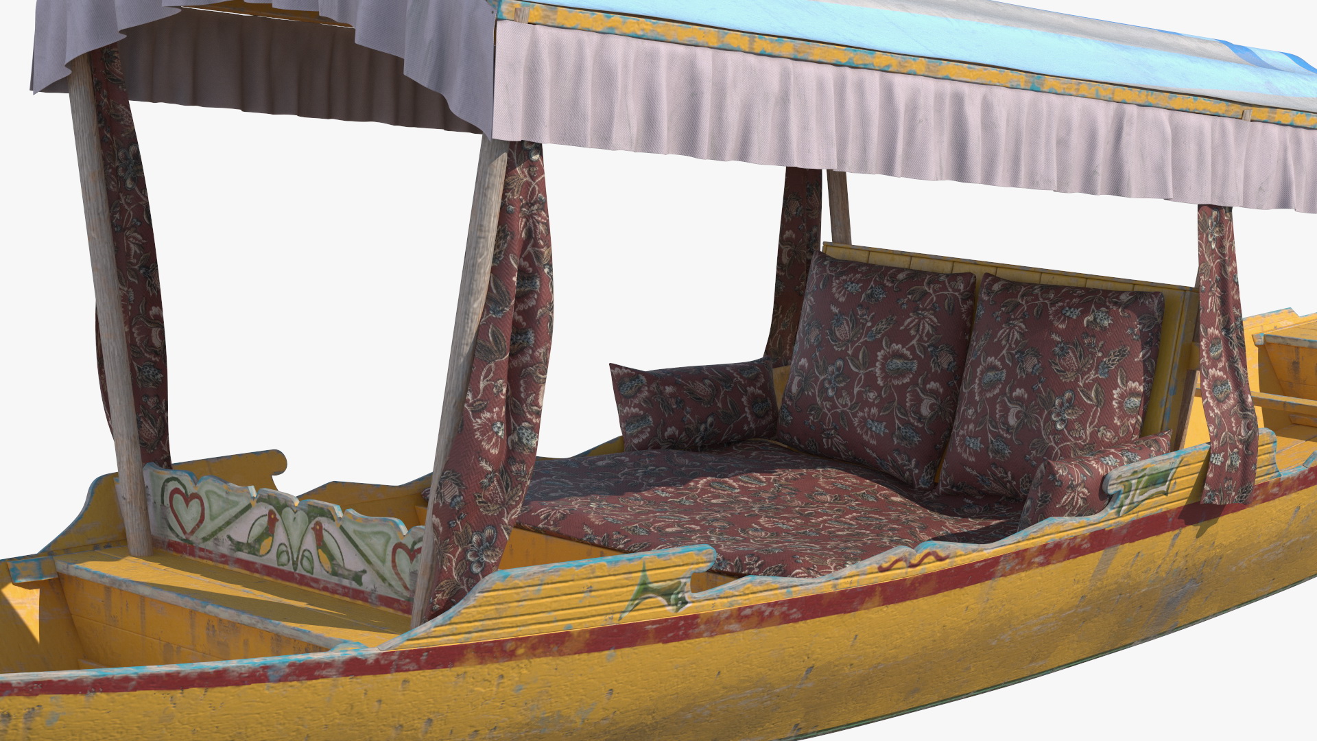 3D Shikara Yellow Old model