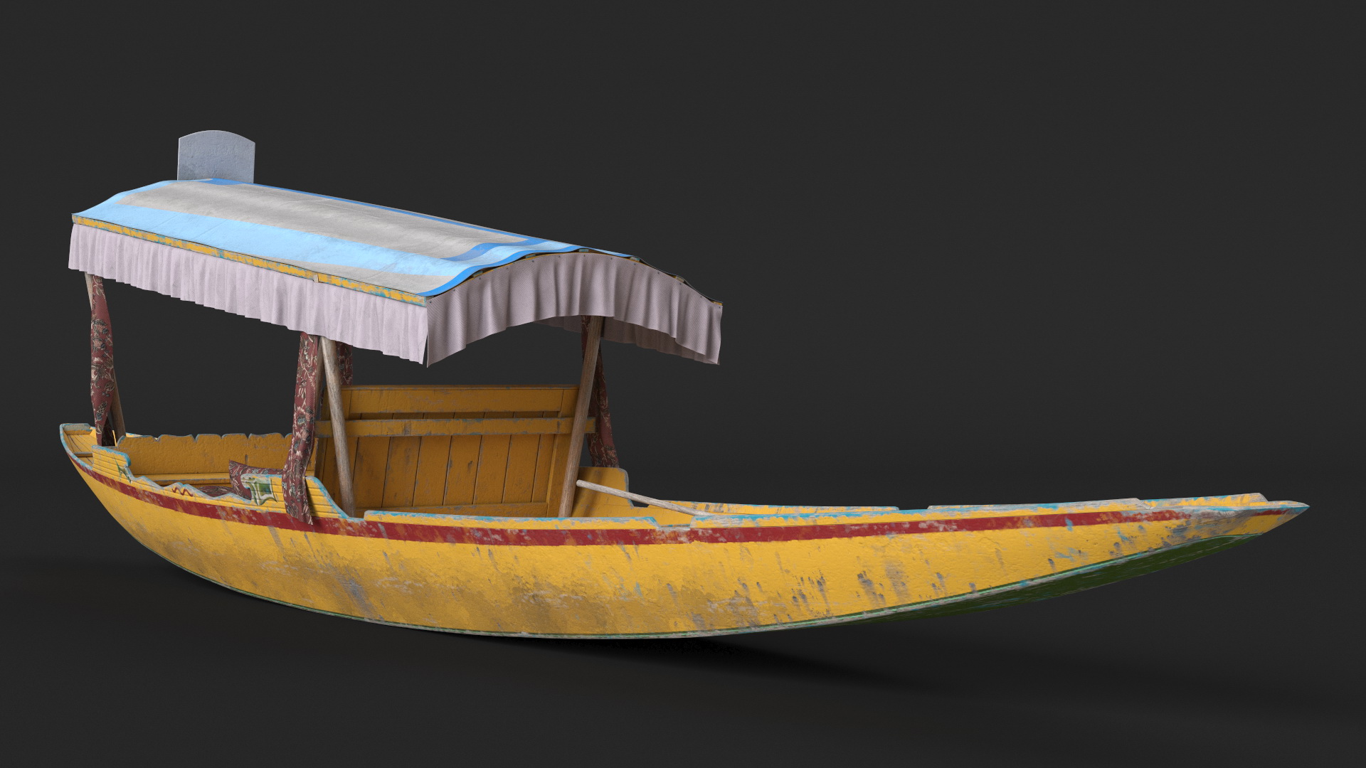 3D Shikara Yellow Old model