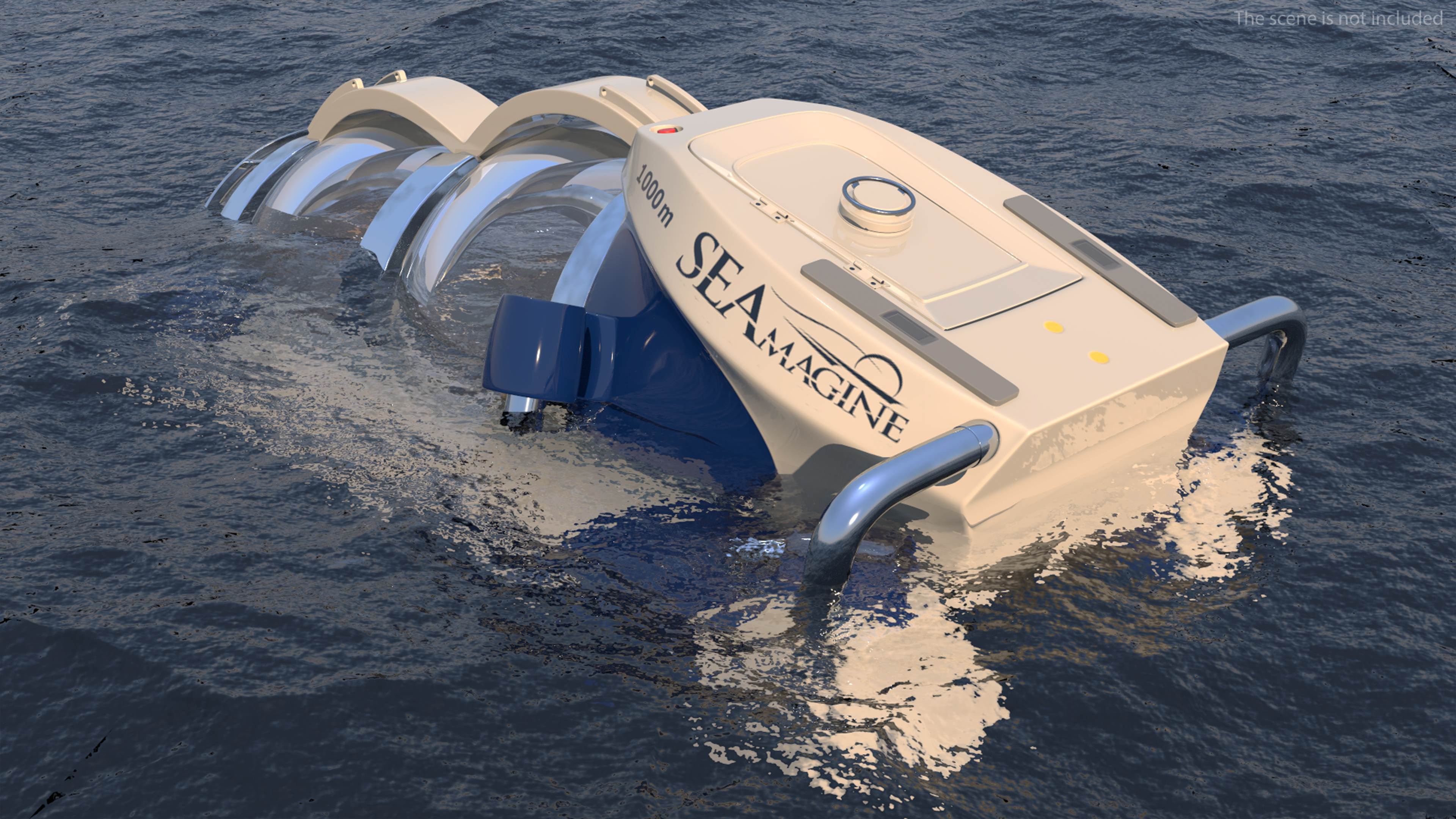 AURORA 6 Luxury Submarine Rigged 3D