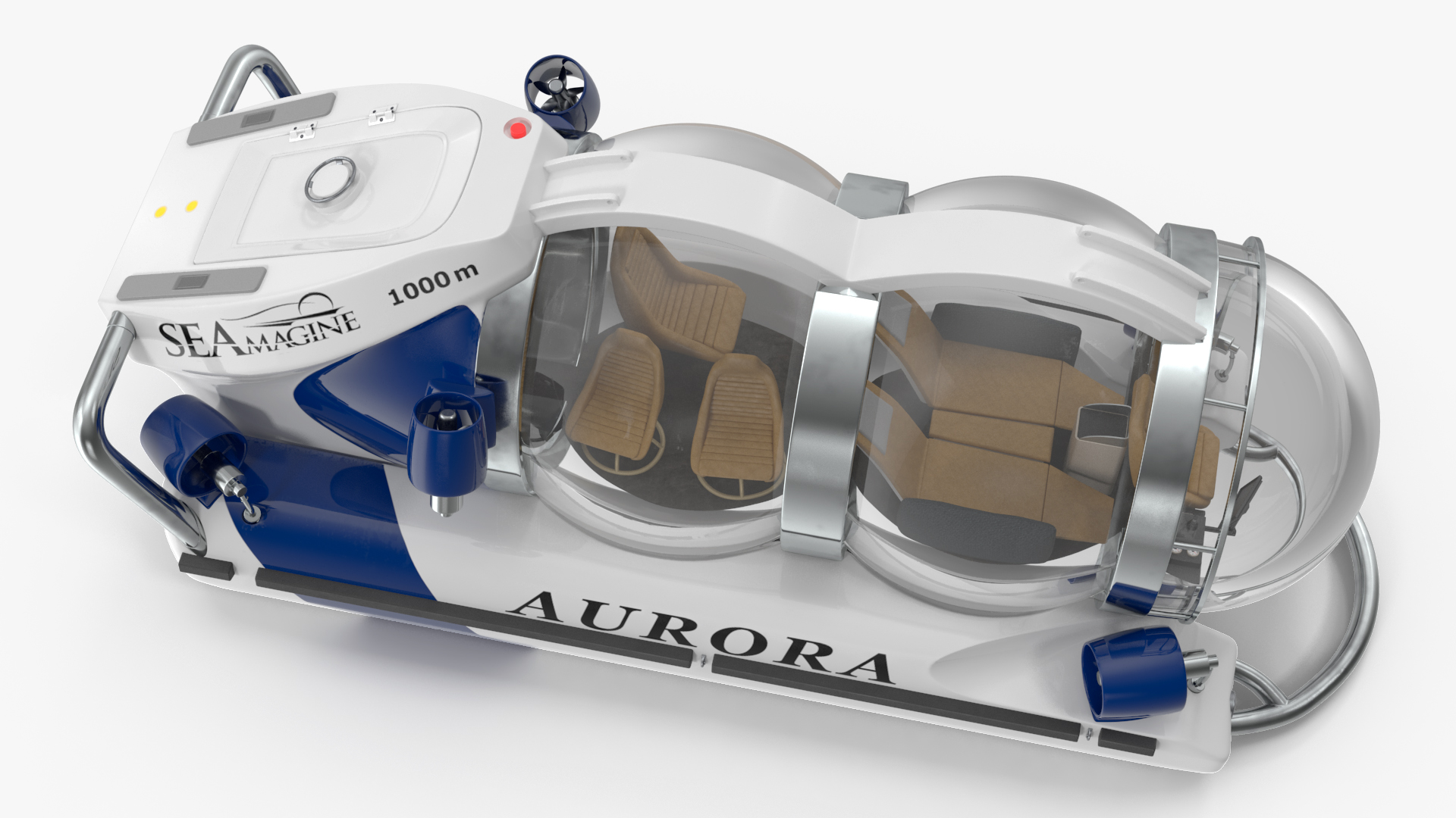 AURORA 6 Luxury Submarine Rigged 3D