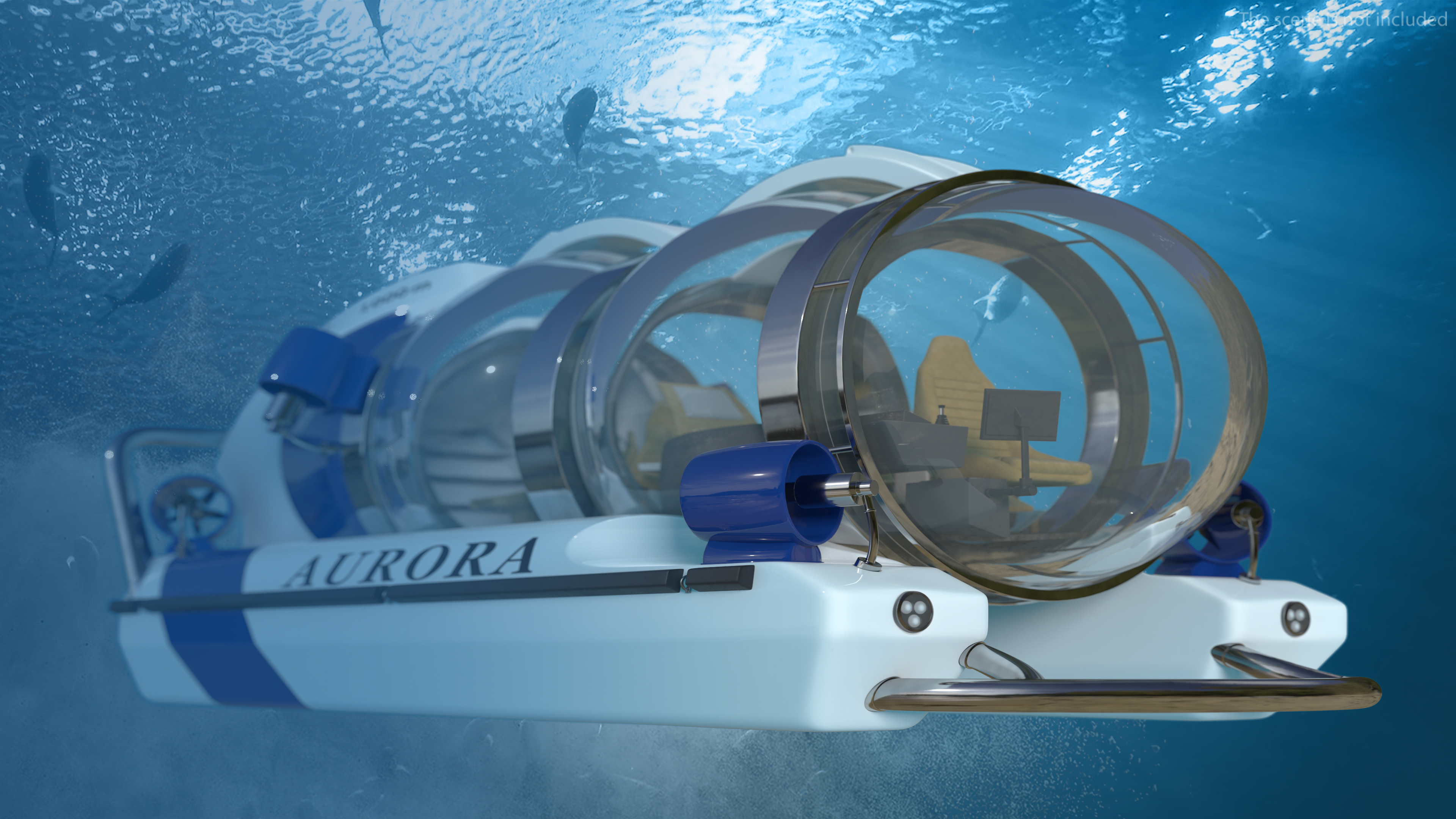 AURORA 6 Luxury Submarine Rigged 3D