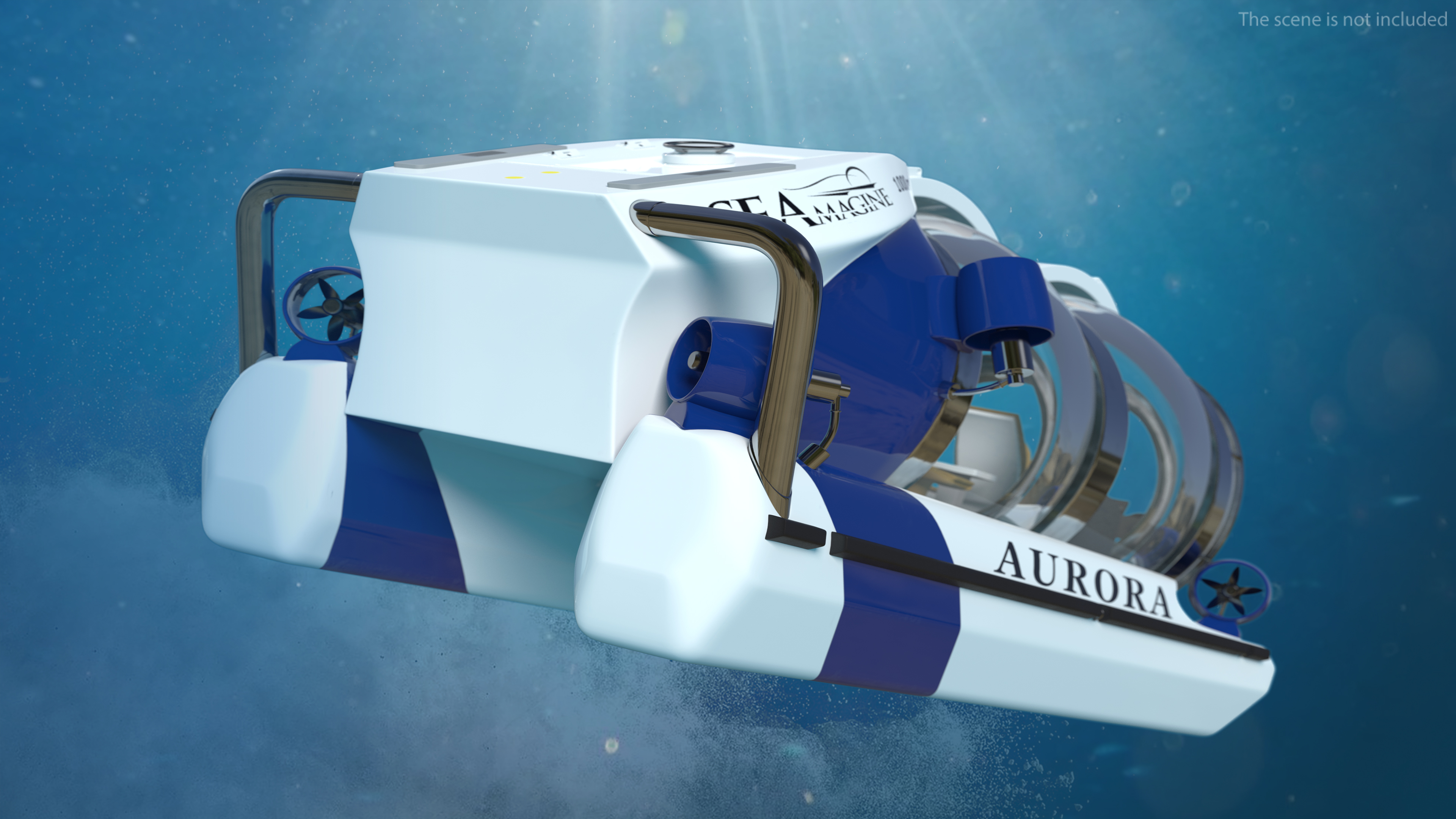 AURORA 6 Luxury Submarine Rigged 3D