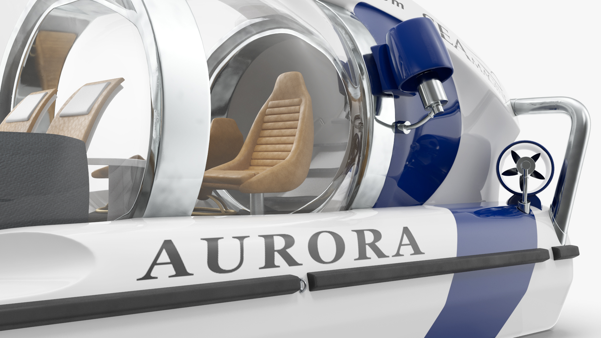 AURORA 6 Luxury Submarine Rigged 3D