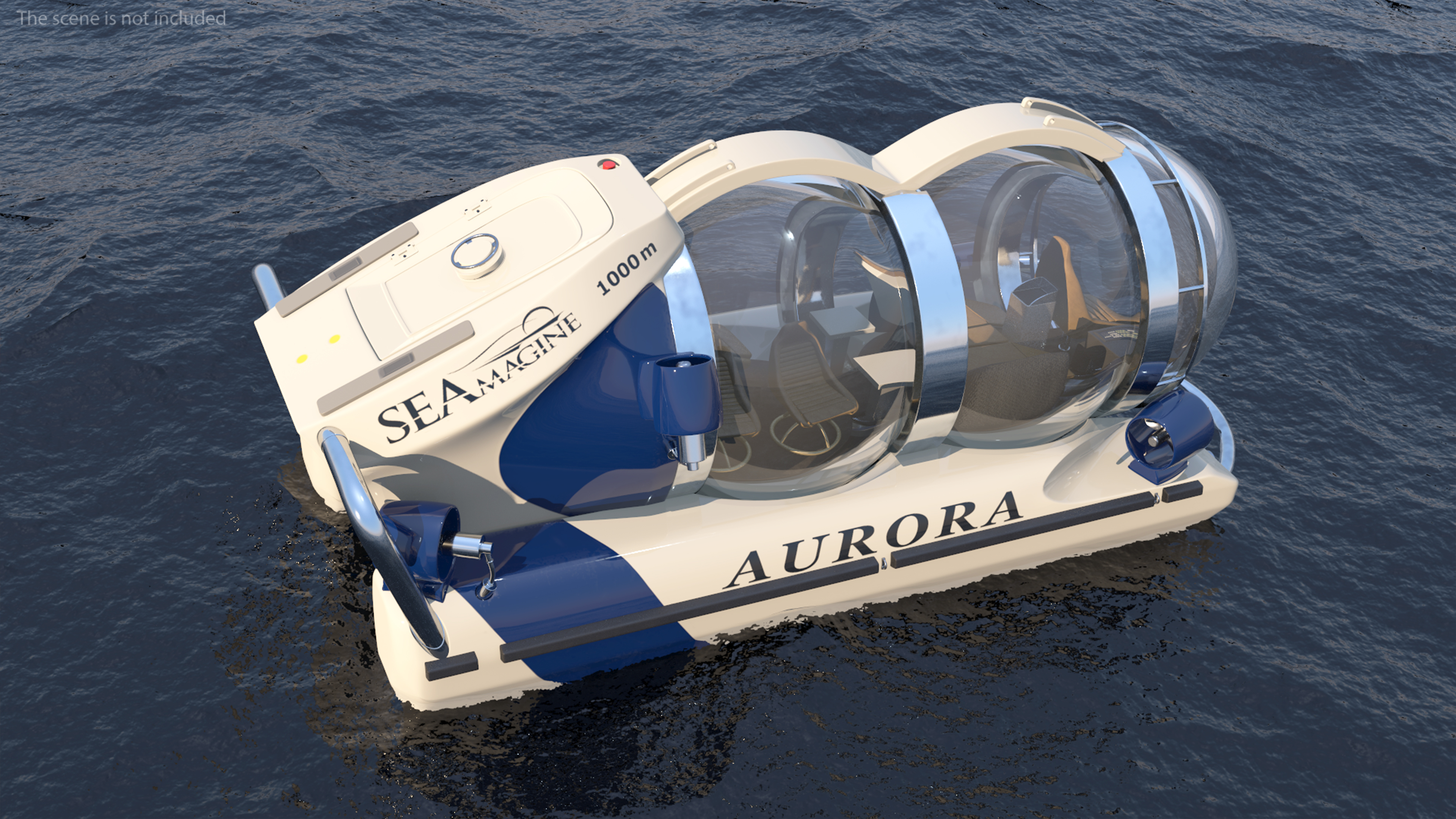 AURORA 6 Luxury Submarine Rigged 3D