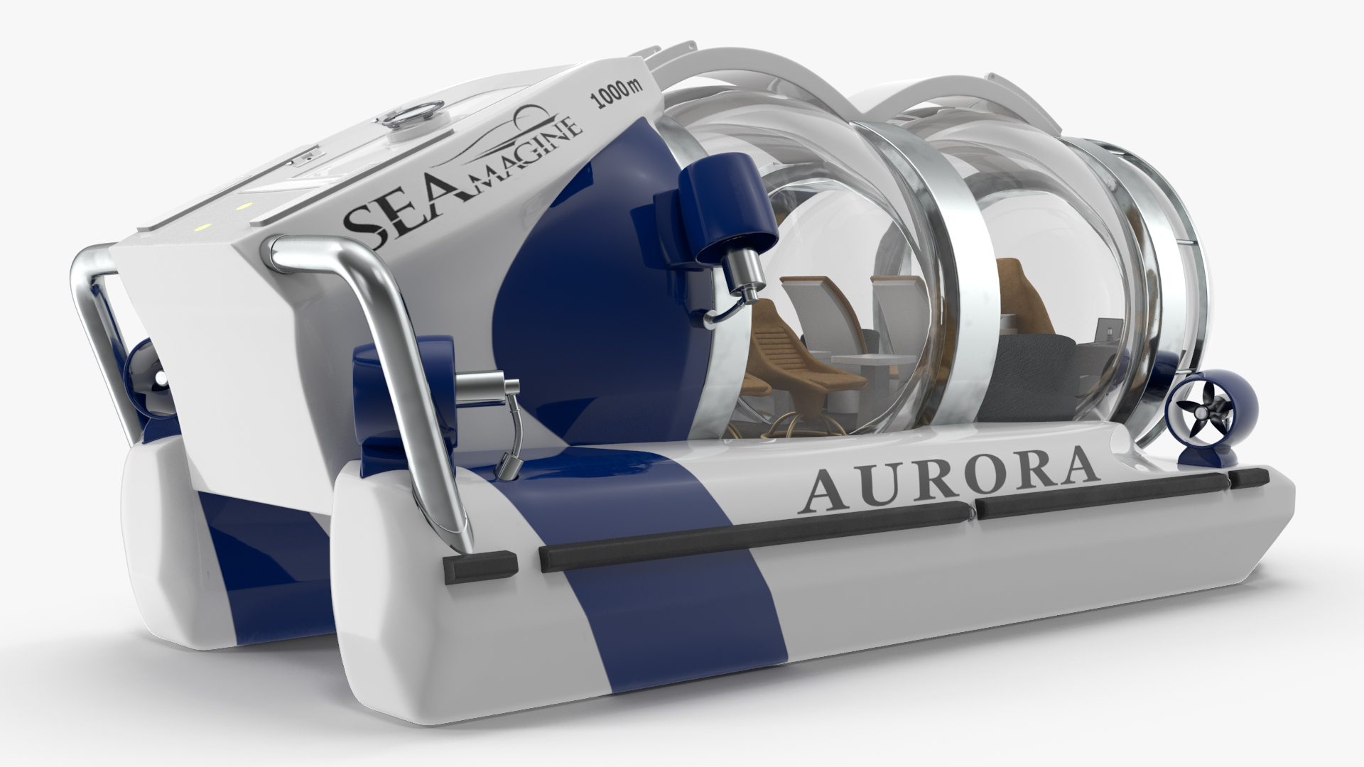 AURORA 6 Luxury Submarine Rigged 3D