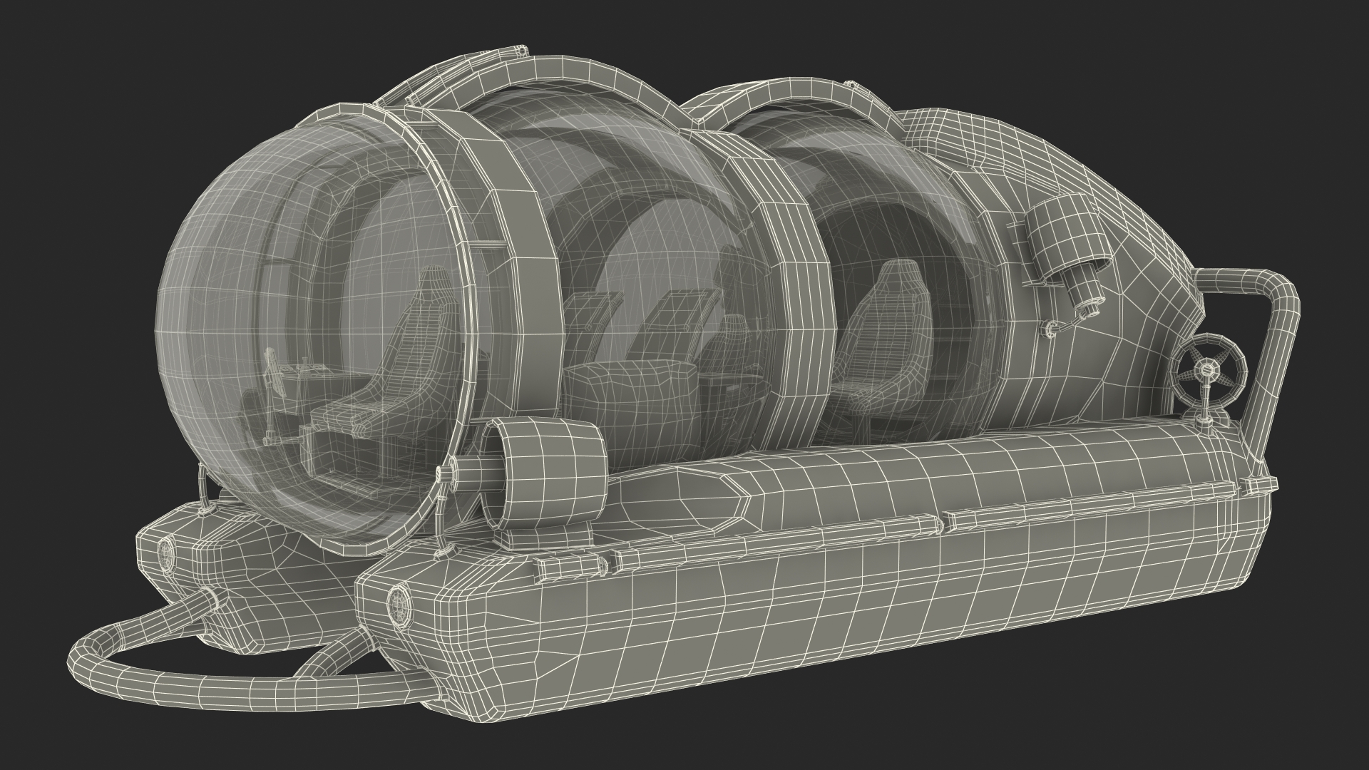 AURORA 6 Luxury Submarine Rigged 3D