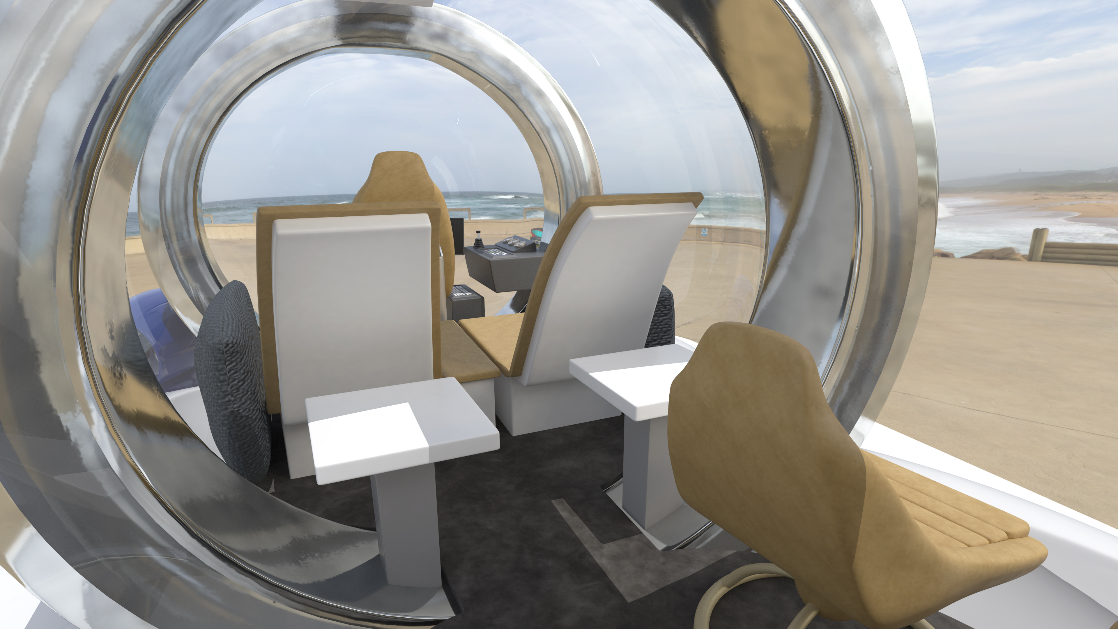 AURORA 6 Luxury Submarine Rigged 3D