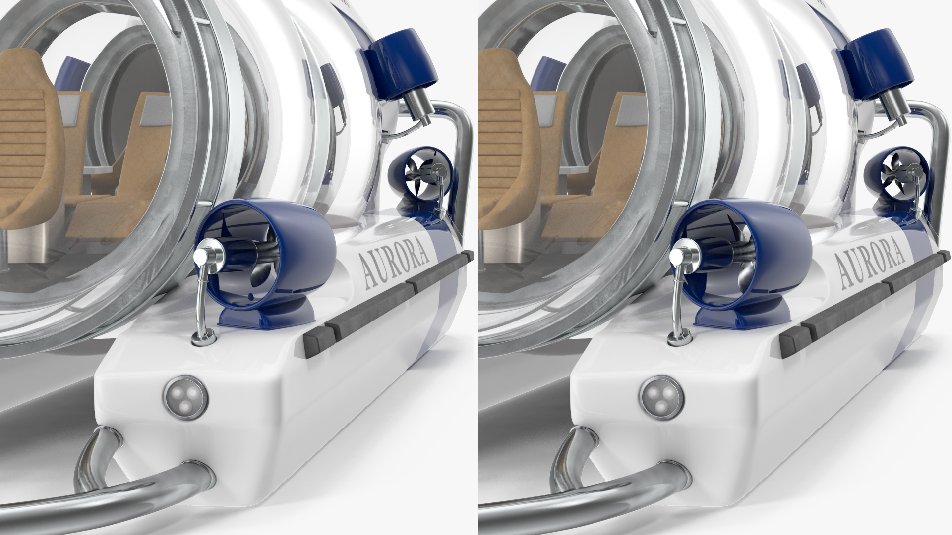 AURORA 6 Luxury Submarine Rigged 3D