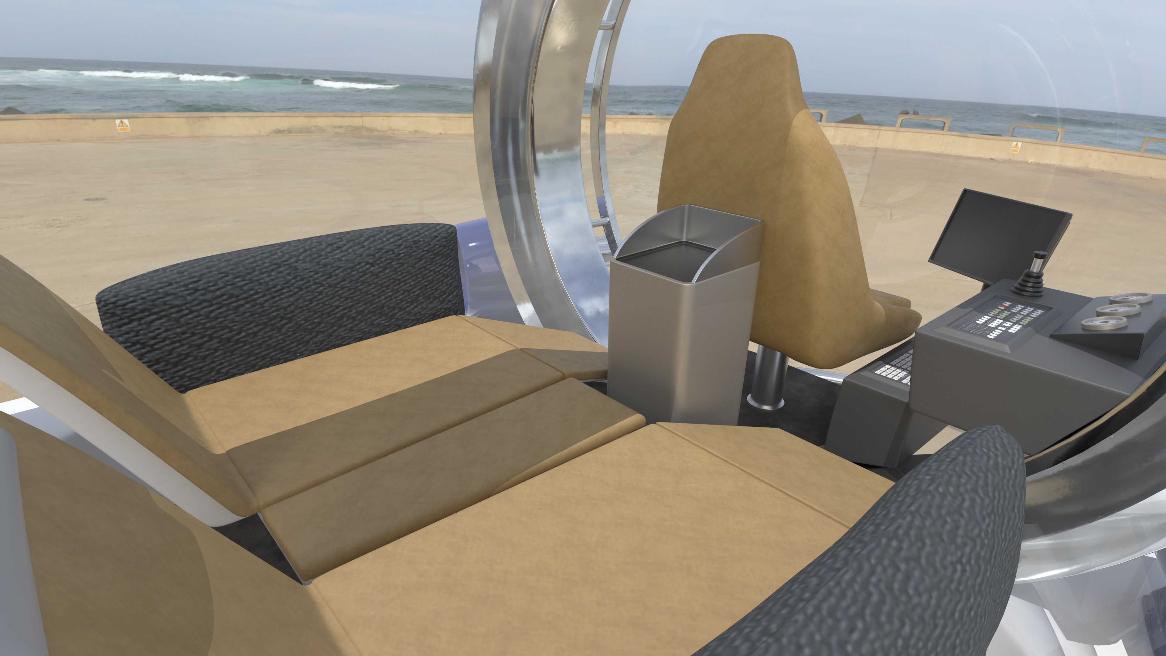 AURORA 6 Luxury Submarine Rigged 3D