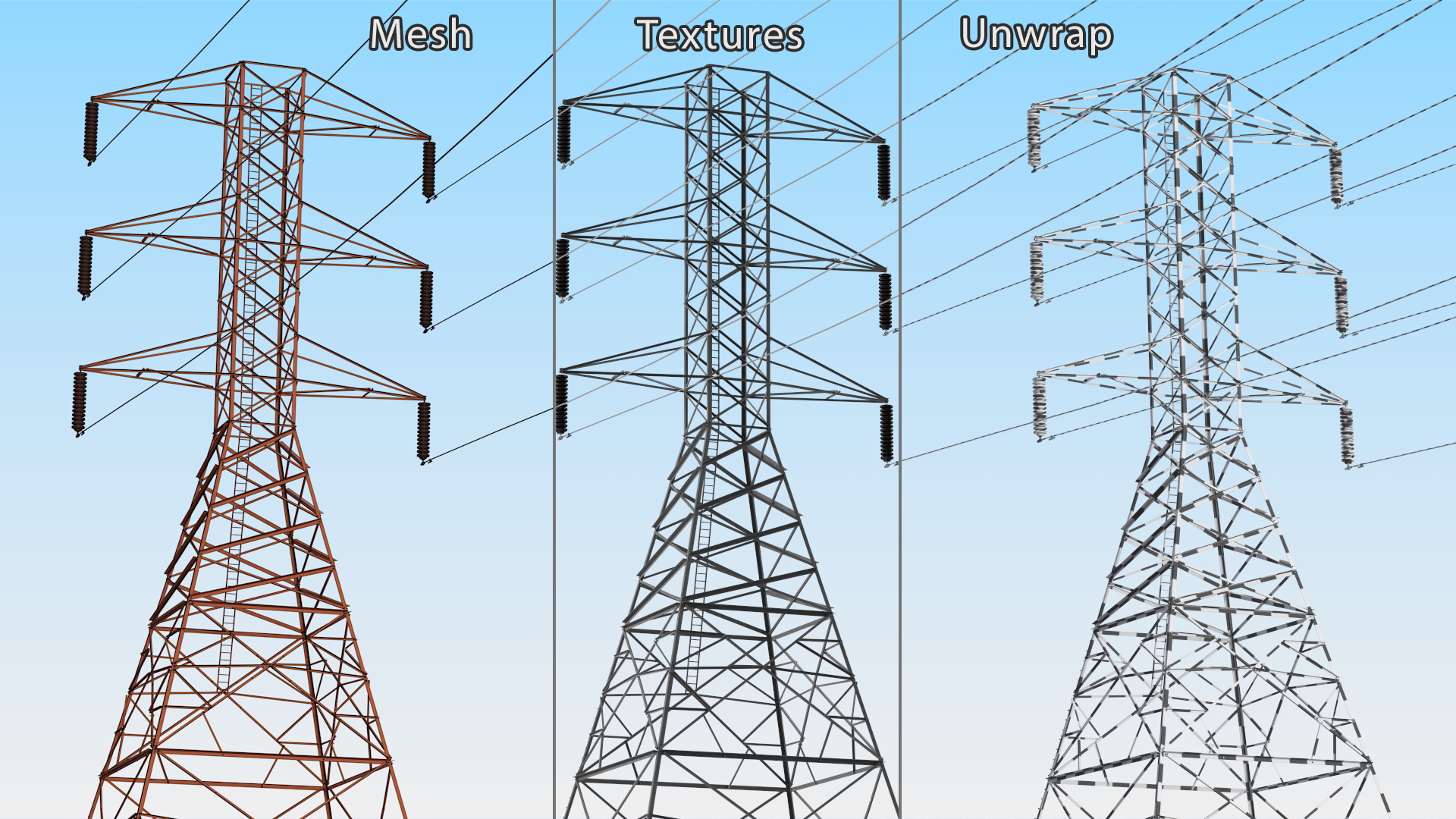 3D Electric Power Transmission Tower model