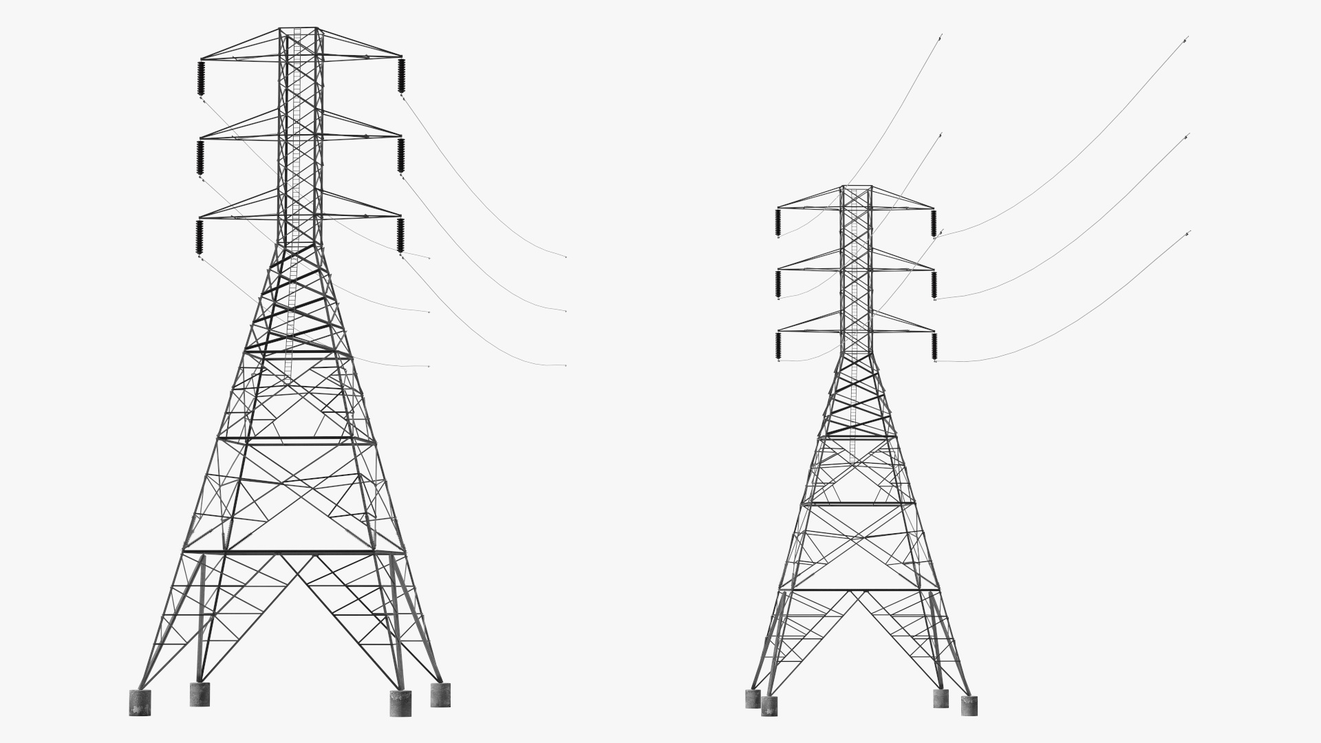 3D Electric Power Transmission Tower model