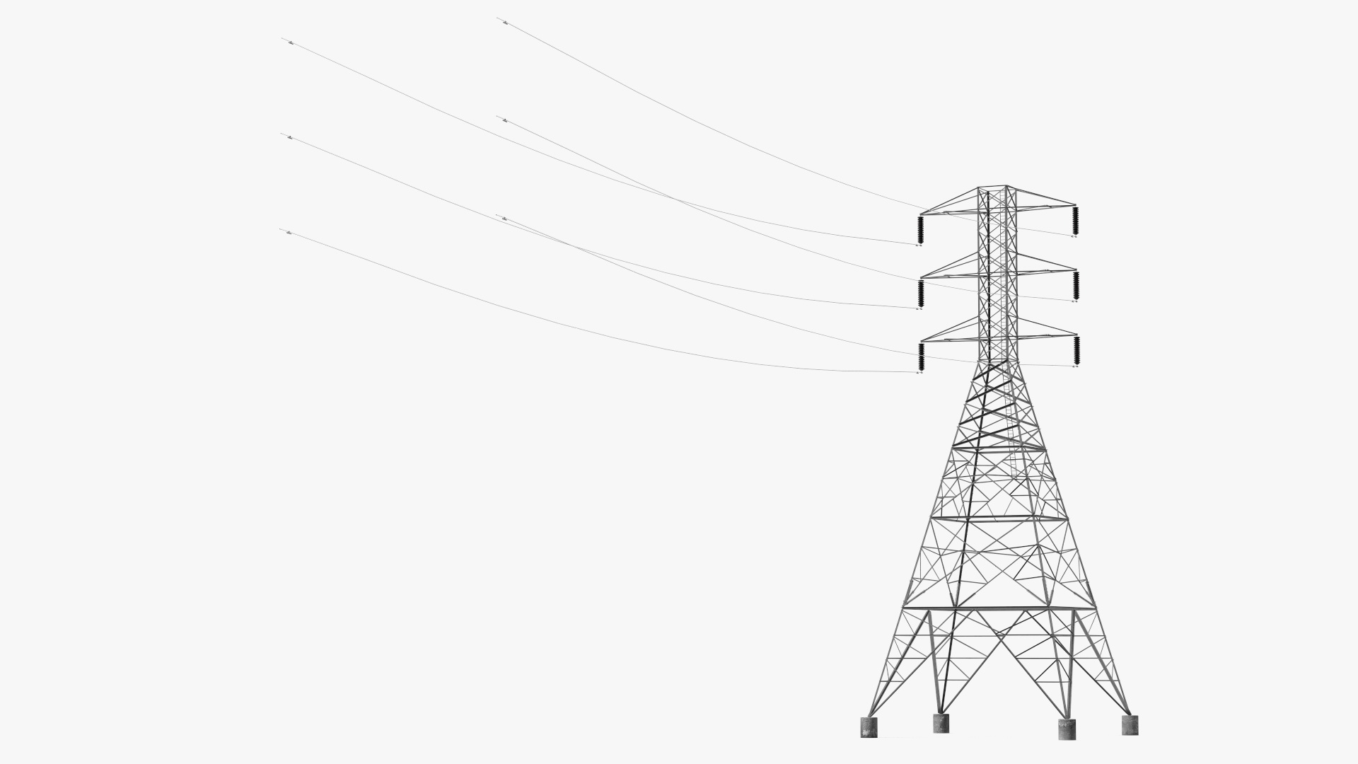 3D Electric Power Transmission Tower model