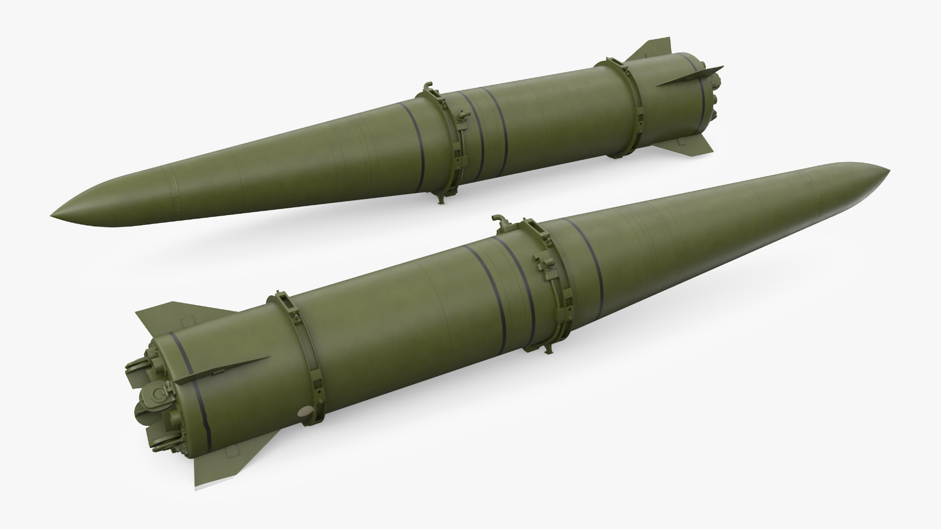 3D Iskander SS-26 Stone in Camouflage Colored Rigged for Maya model