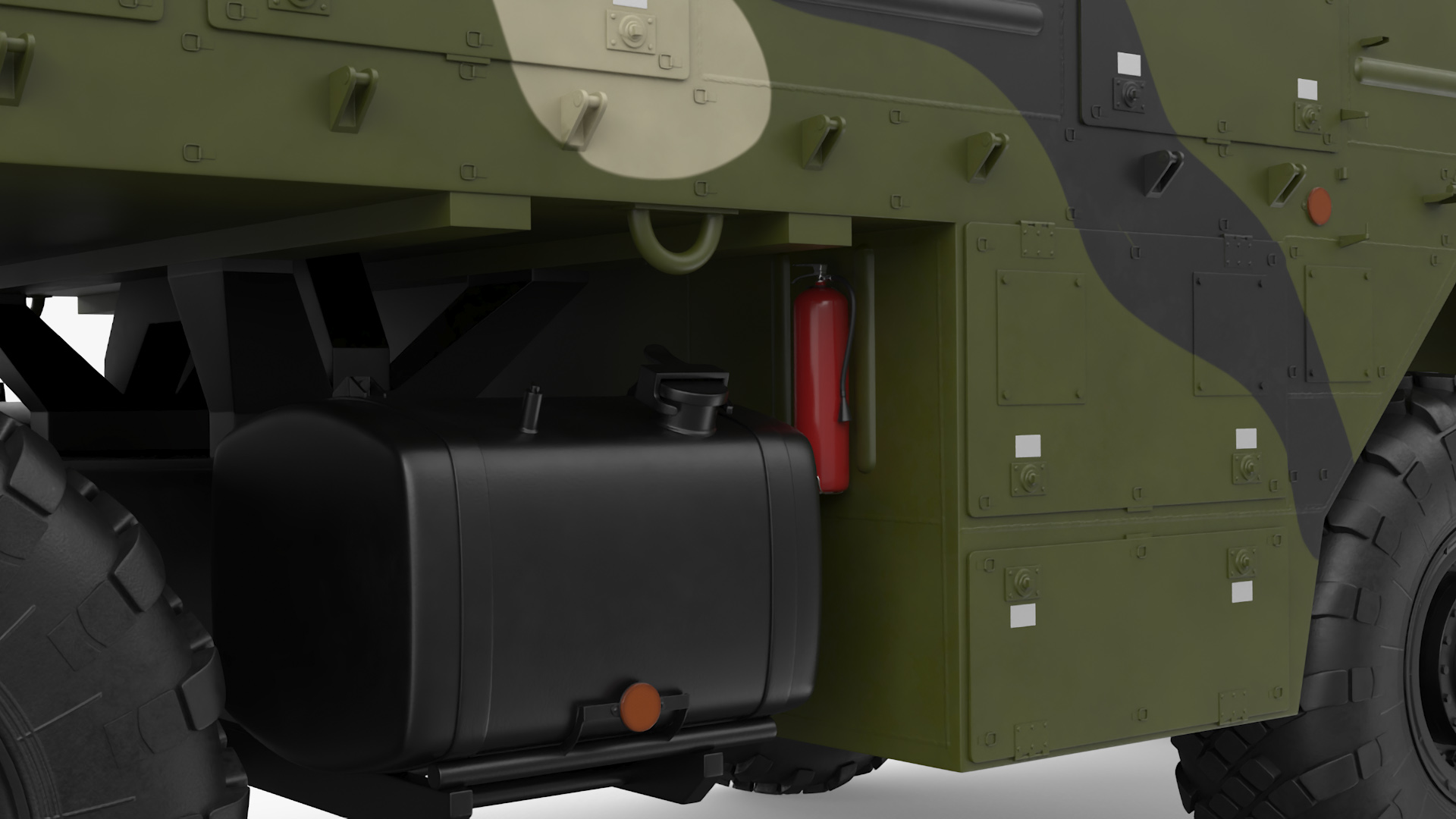 3D Iskander SS-26 Stone in Camouflage Colored Rigged for Maya model