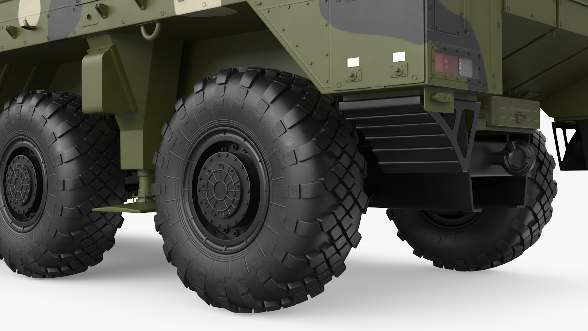 3D Iskander SS-26 Stone in Camouflage Colored Rigged for Maya model