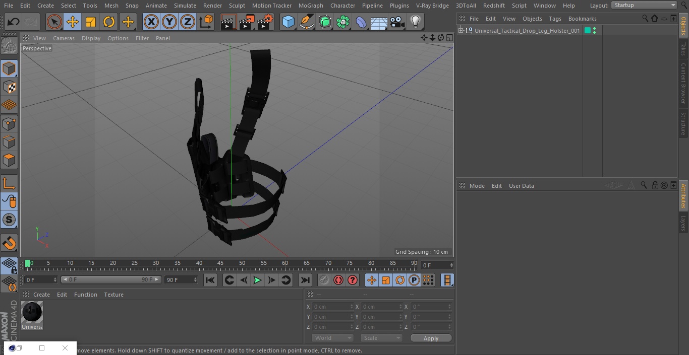3D model Universal Tactical Drop Leg Holster