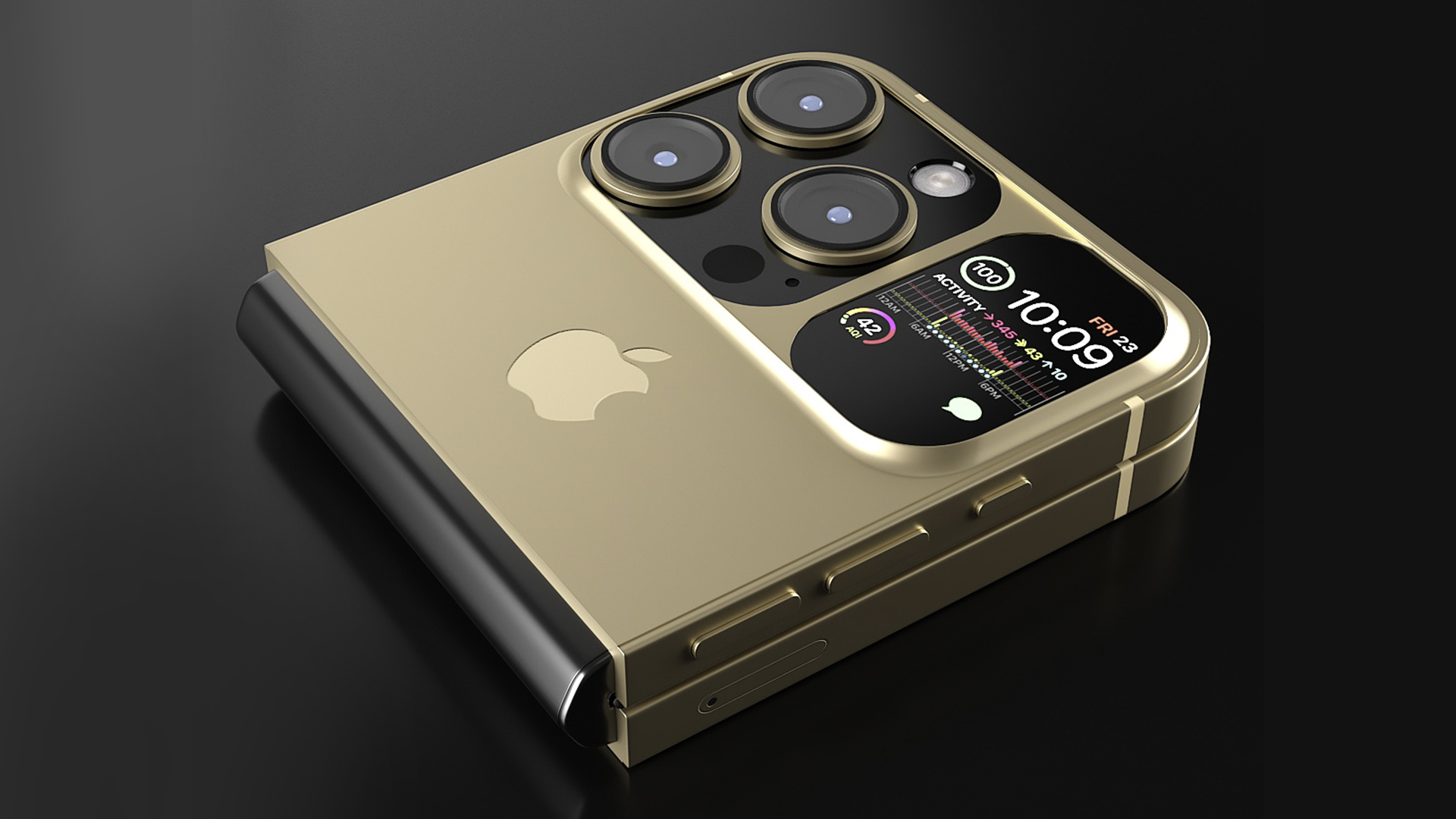 Apple iPhone Flip Closed Luxe Gold 3D model
