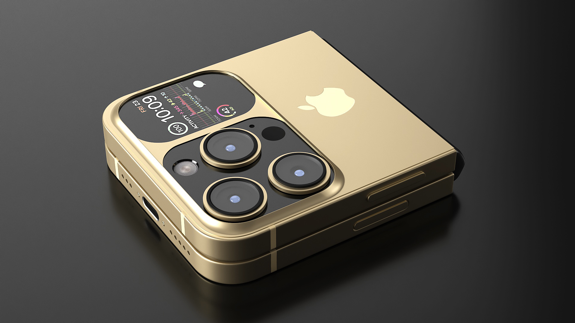 Apple iPhone Flip Closed Luxe Gold 3D model