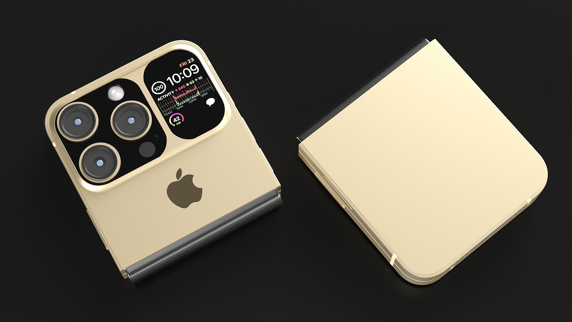 Apple iPhone Flip Closed Luxe Gold 3D model