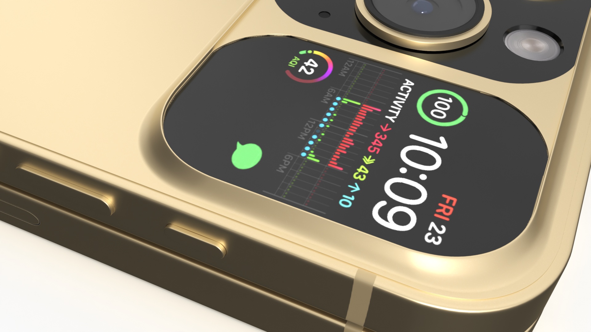 Apple iPhone Flip Closed Luxe Gold 3D model
